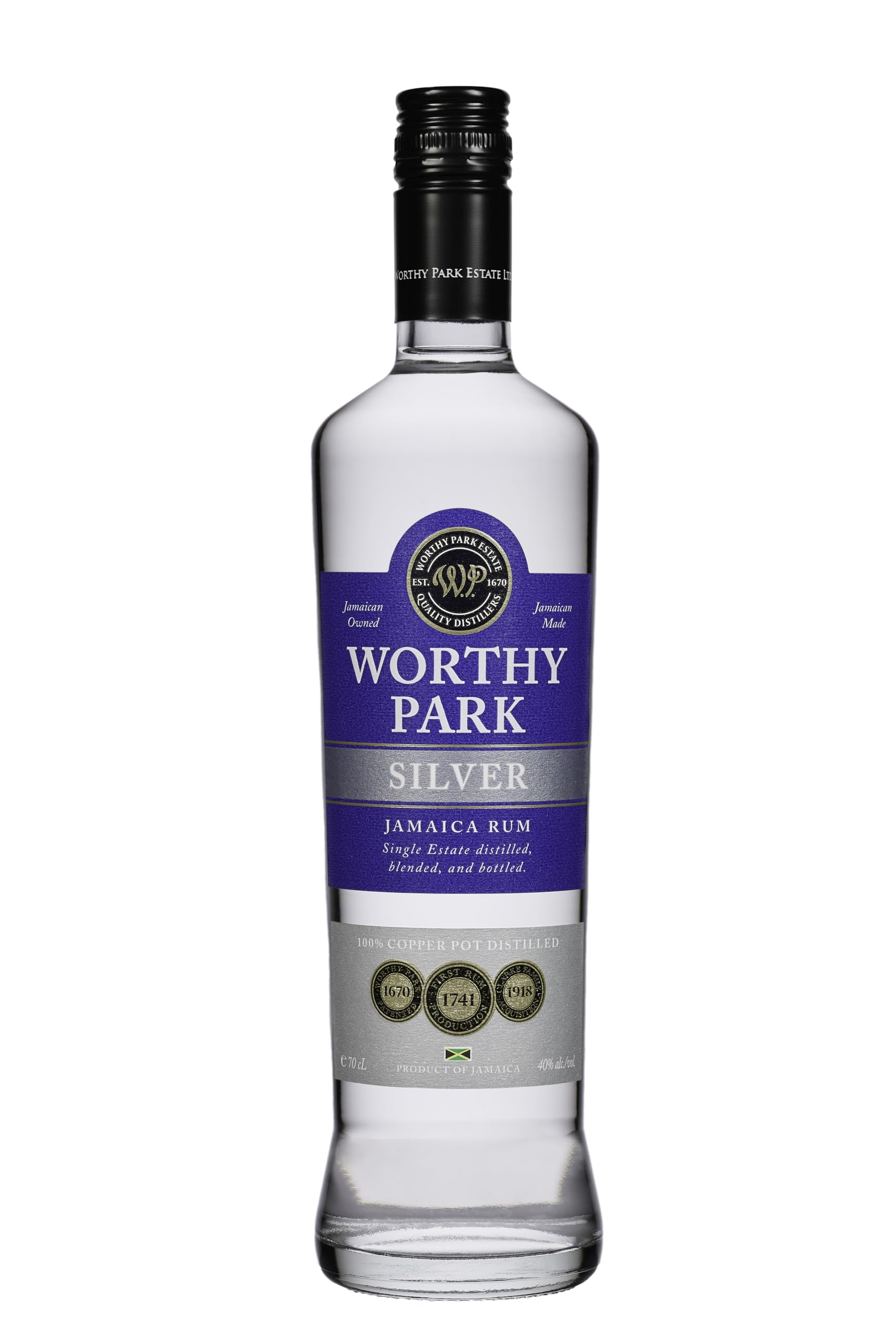 Rum-Bar Worthy Park Estate SILVER 100% Copper Pot Jamaica Rum 40% Vol. 0,7l