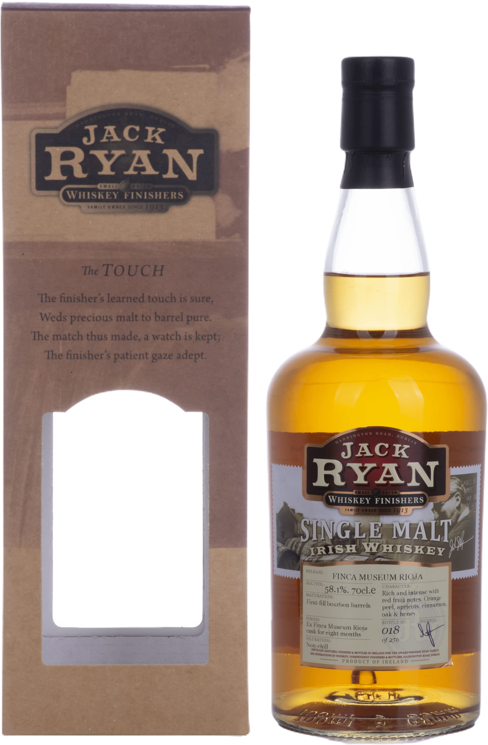 Jack Ryan 12 Years Old FINCA MUSEUM RIOJA Single Malt Irish Whiskey 58 — Piscosaveur