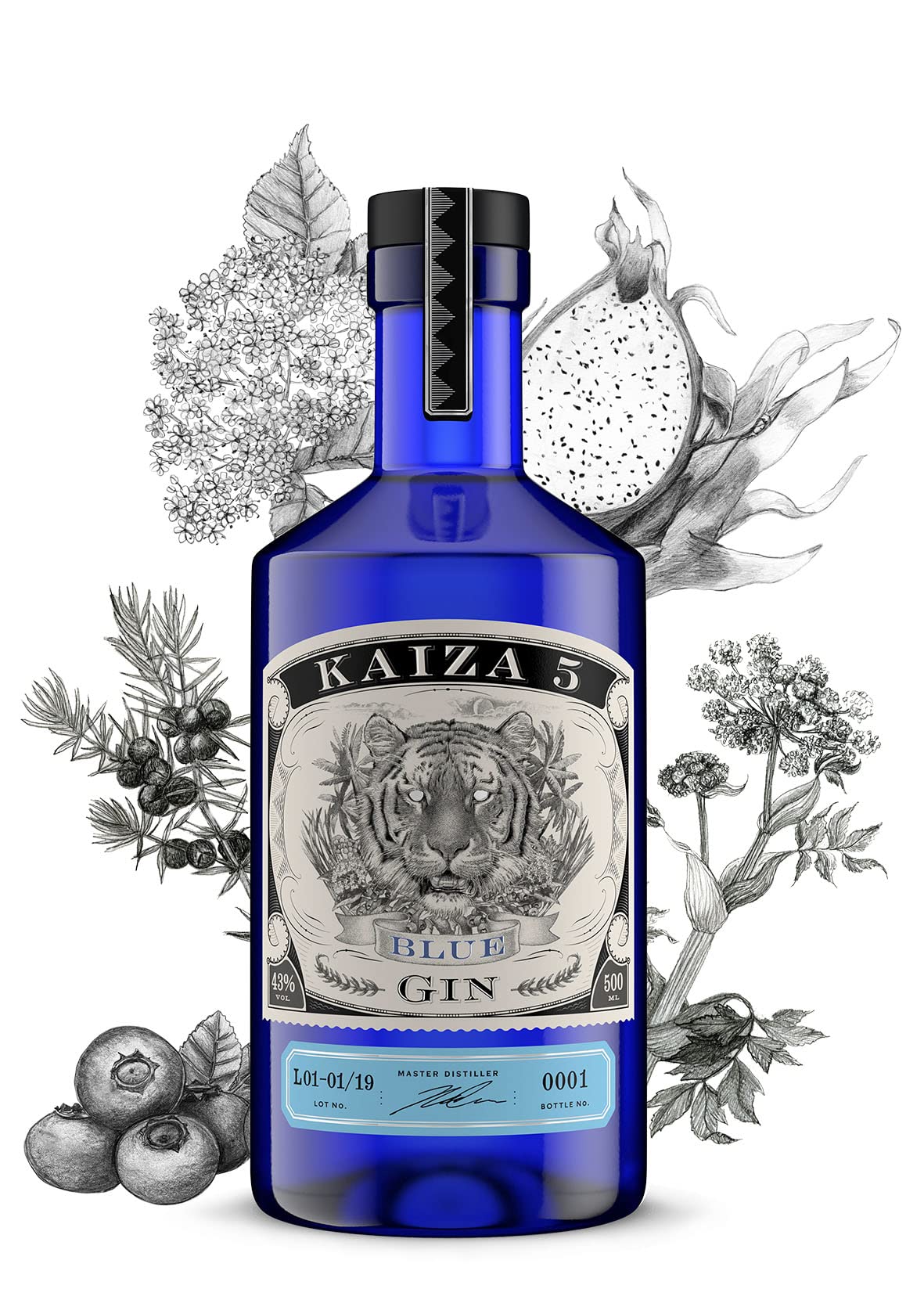 Kaiza 5 King of Kings Blue Gin 43% Vol. 0,5l — Piscosaveur