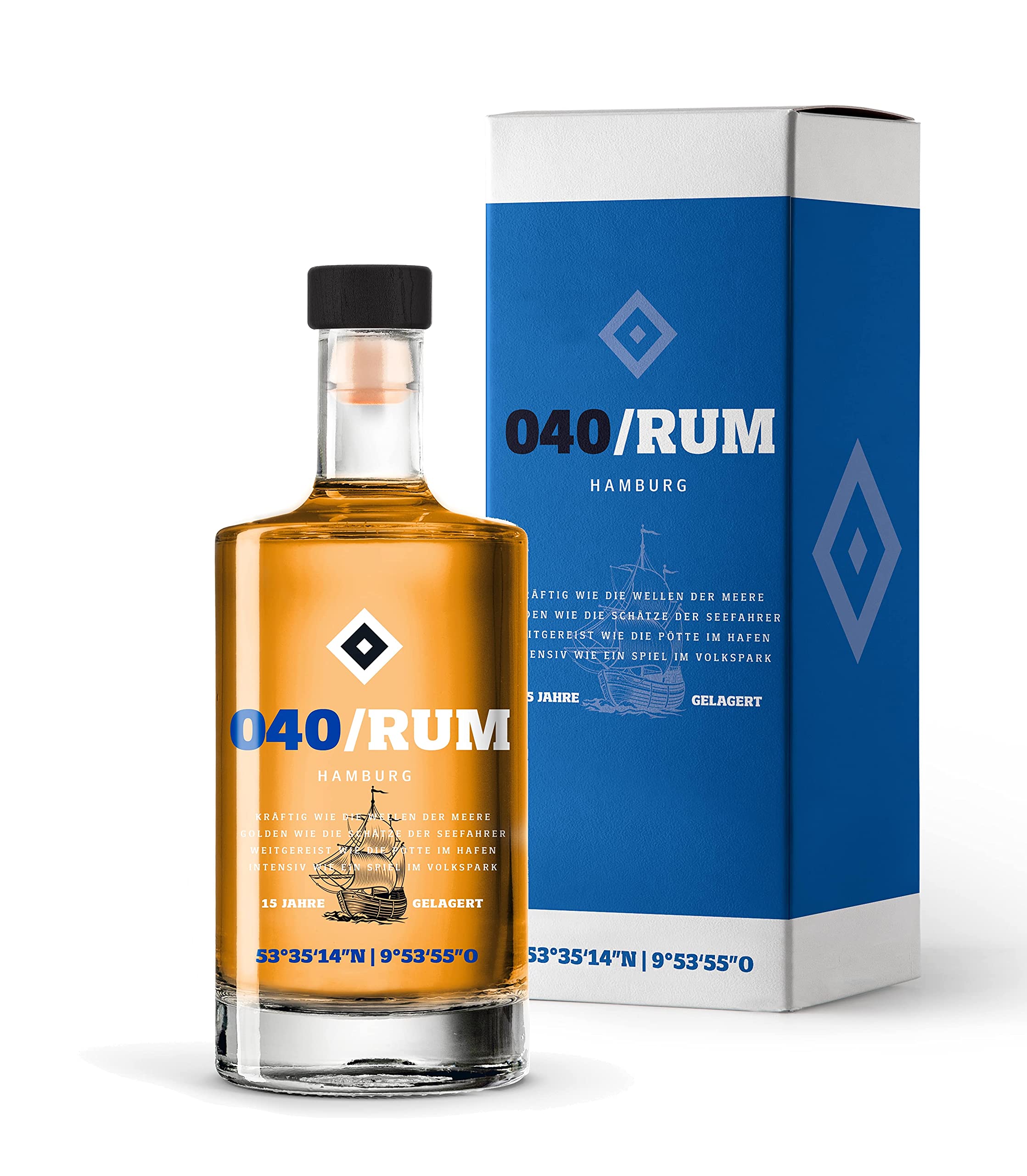 HSV 040 Hamburg Rum 40% Vol. 0,5l en boîte cadeau