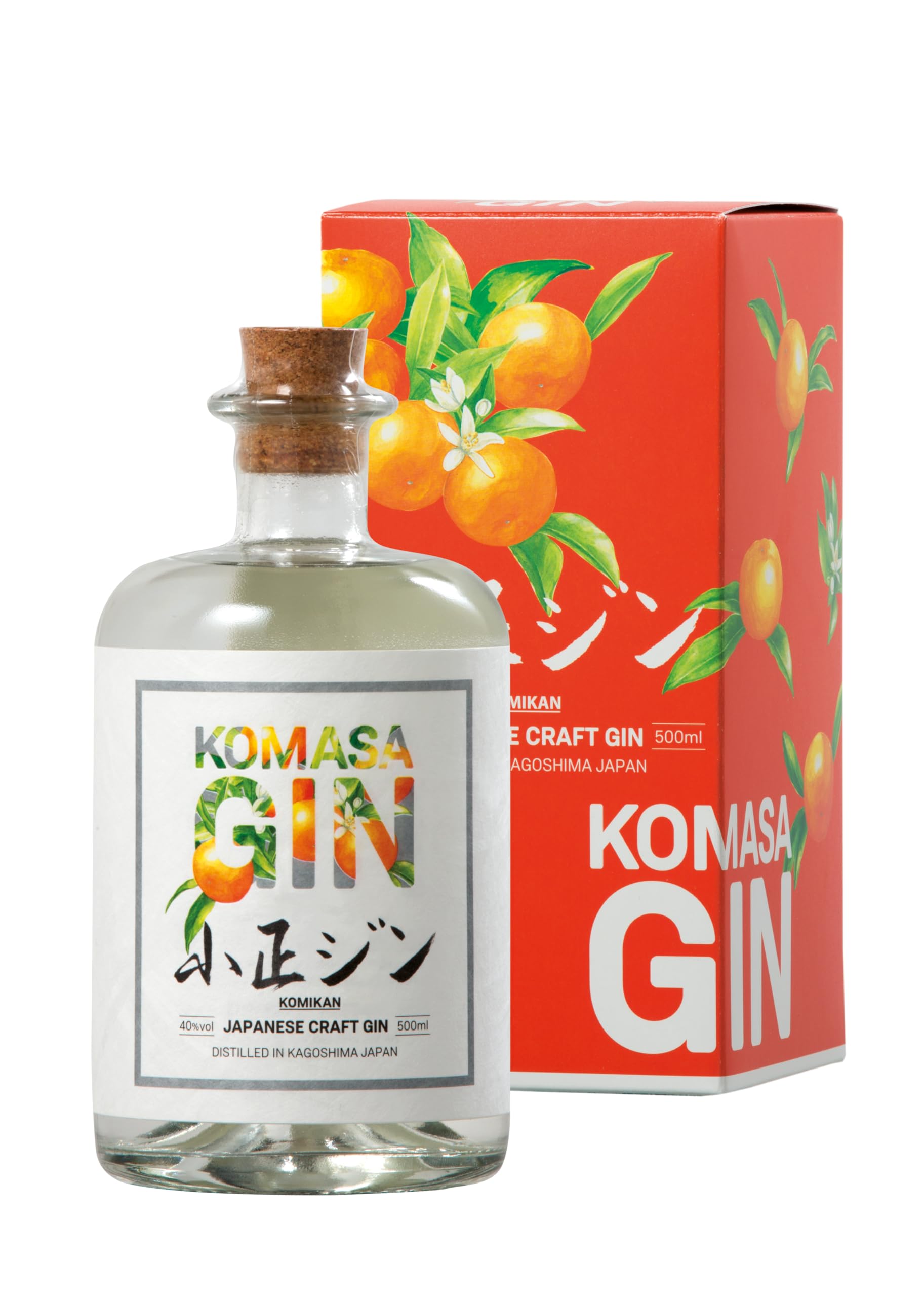 Komasa Gin SAKURAJIMA KOMIKAN 40% Vol. 0,5l en boîte cadeau — Piscosaveur