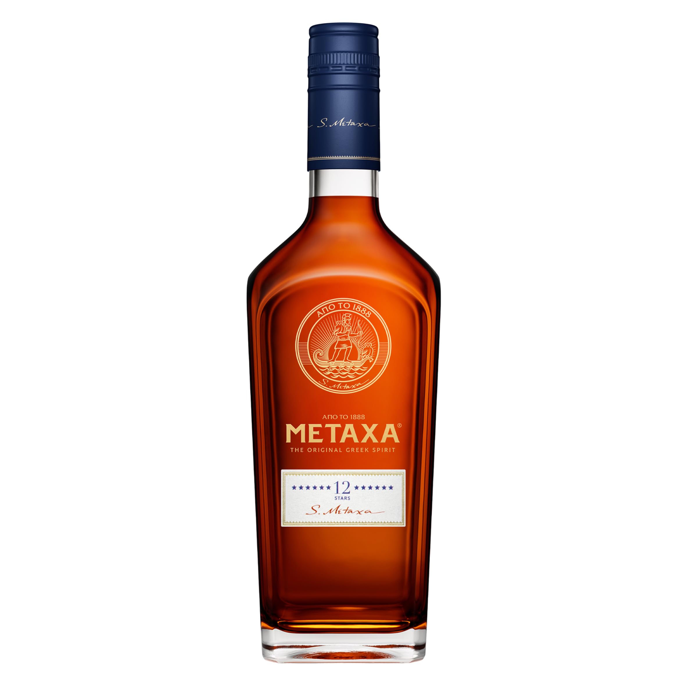 Metaxa 12 Stars 40% Vol. 0,7l en boîte cadeau avec Socken — Piscosaveur