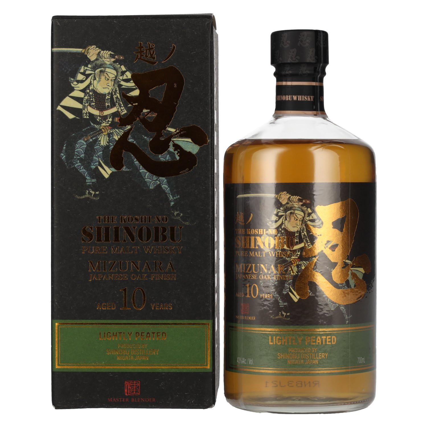 The Koshi-No The Shinobu Pure Malt 10 Years Old Lightly Peated Mizunar — Piscosaveur