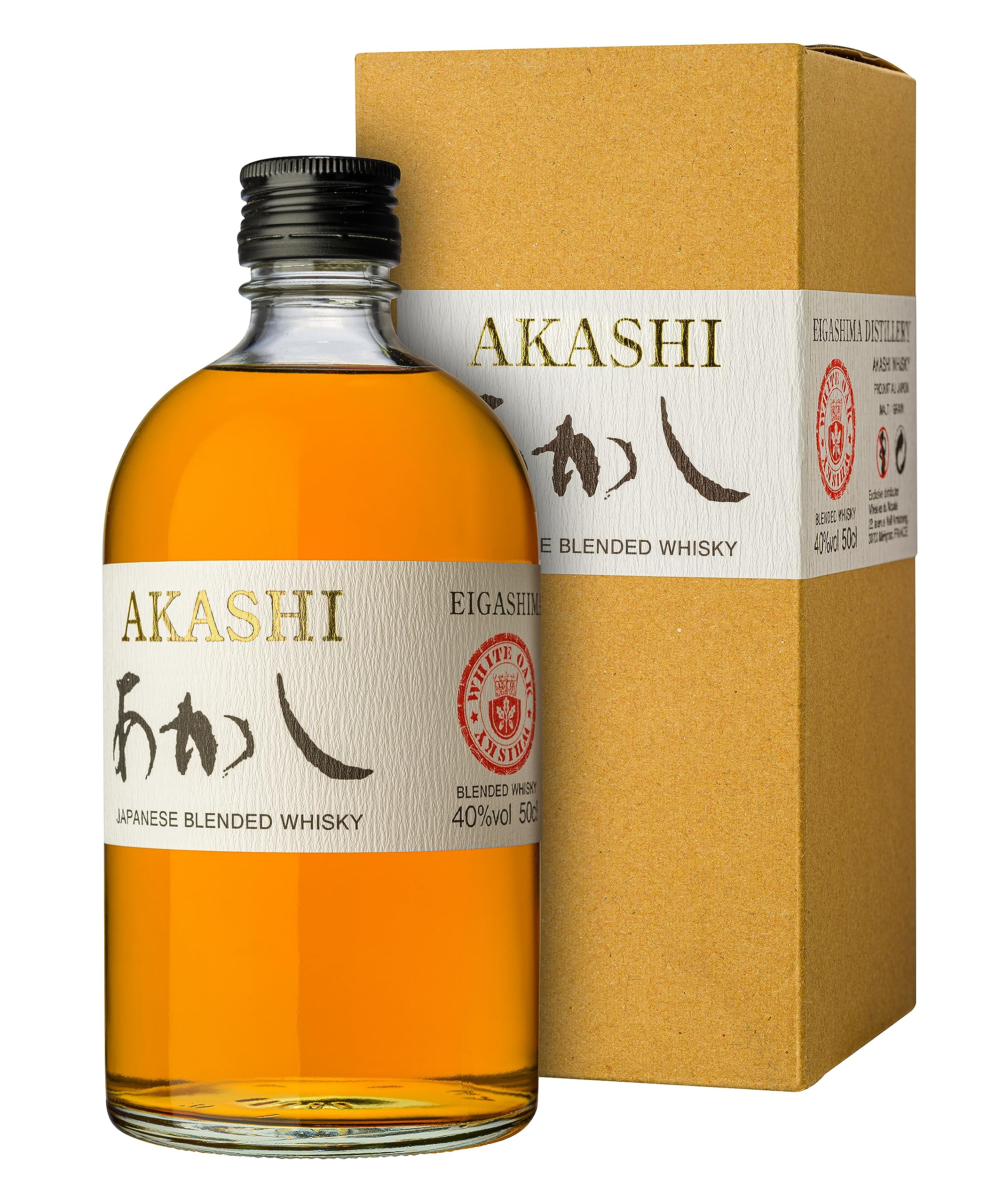AKASHI Japanese Blended Whisky 40% Vol. 0,5l en boîte cadeau — Whisky — Piscosaveur