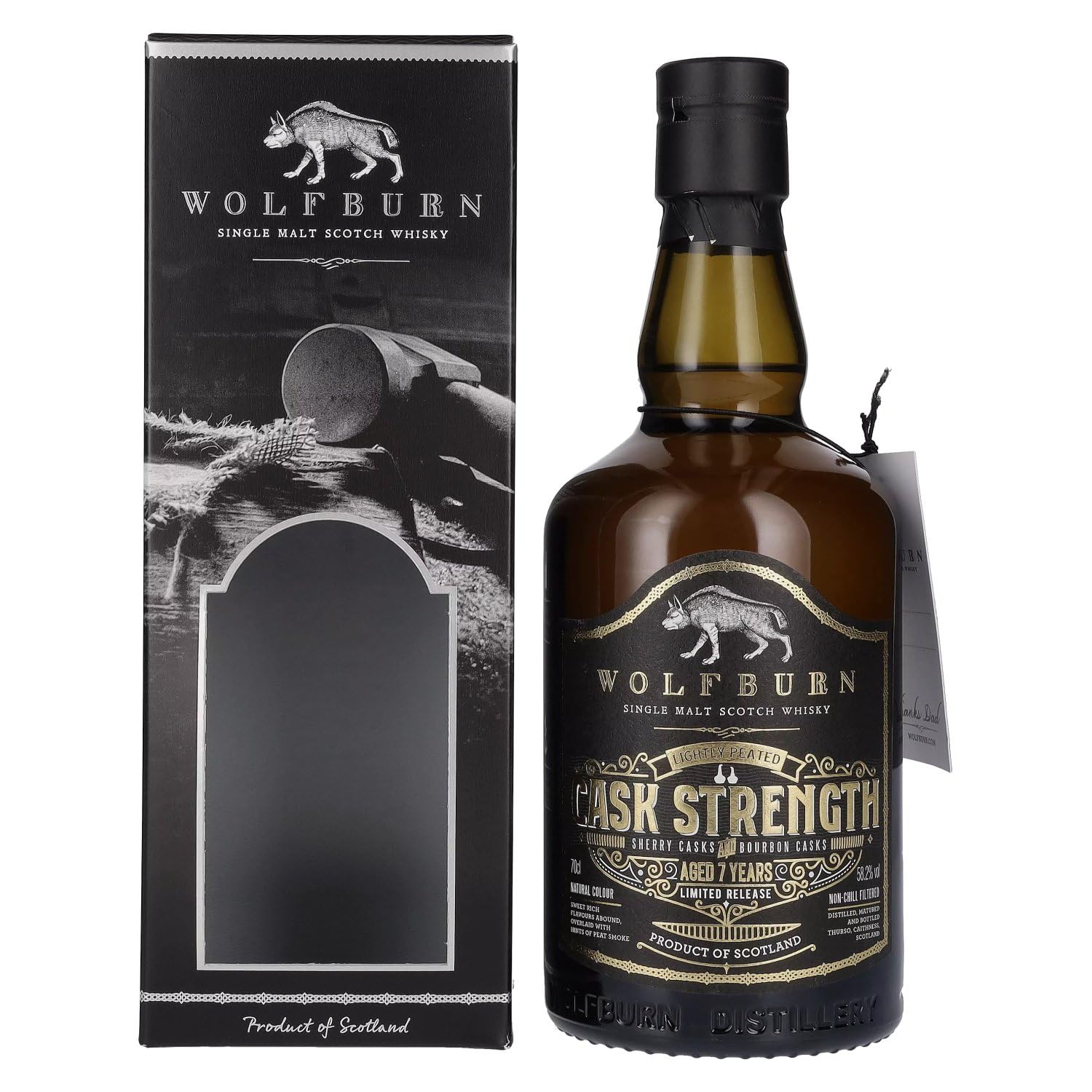 Wolfburn 7 Years Old Single Malt CASK STRENGTH Father's Day Edition 58,2% Vol. 0,7l en boîte cadeau