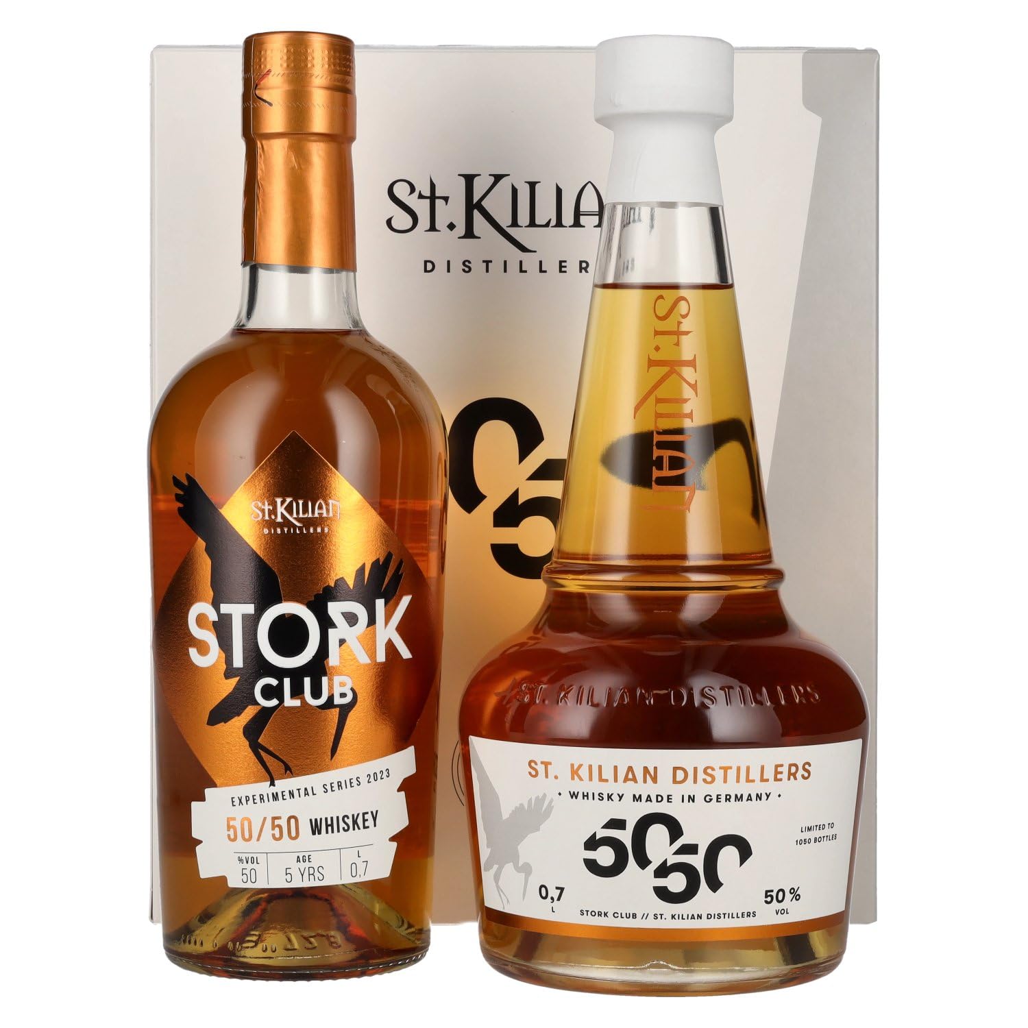 St. Kilian STORK CLUB 50/50 Experimental Series 2023 50% Vol. 2x0,7l en boîte cadeau