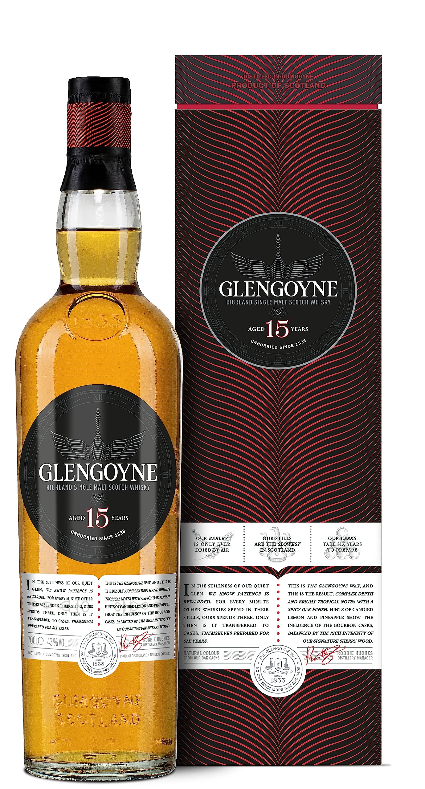 Glengoyne 15 Years Old Highland Single Malt Scotch Whisky 43% Vol. 0,7 — Piscosaveur