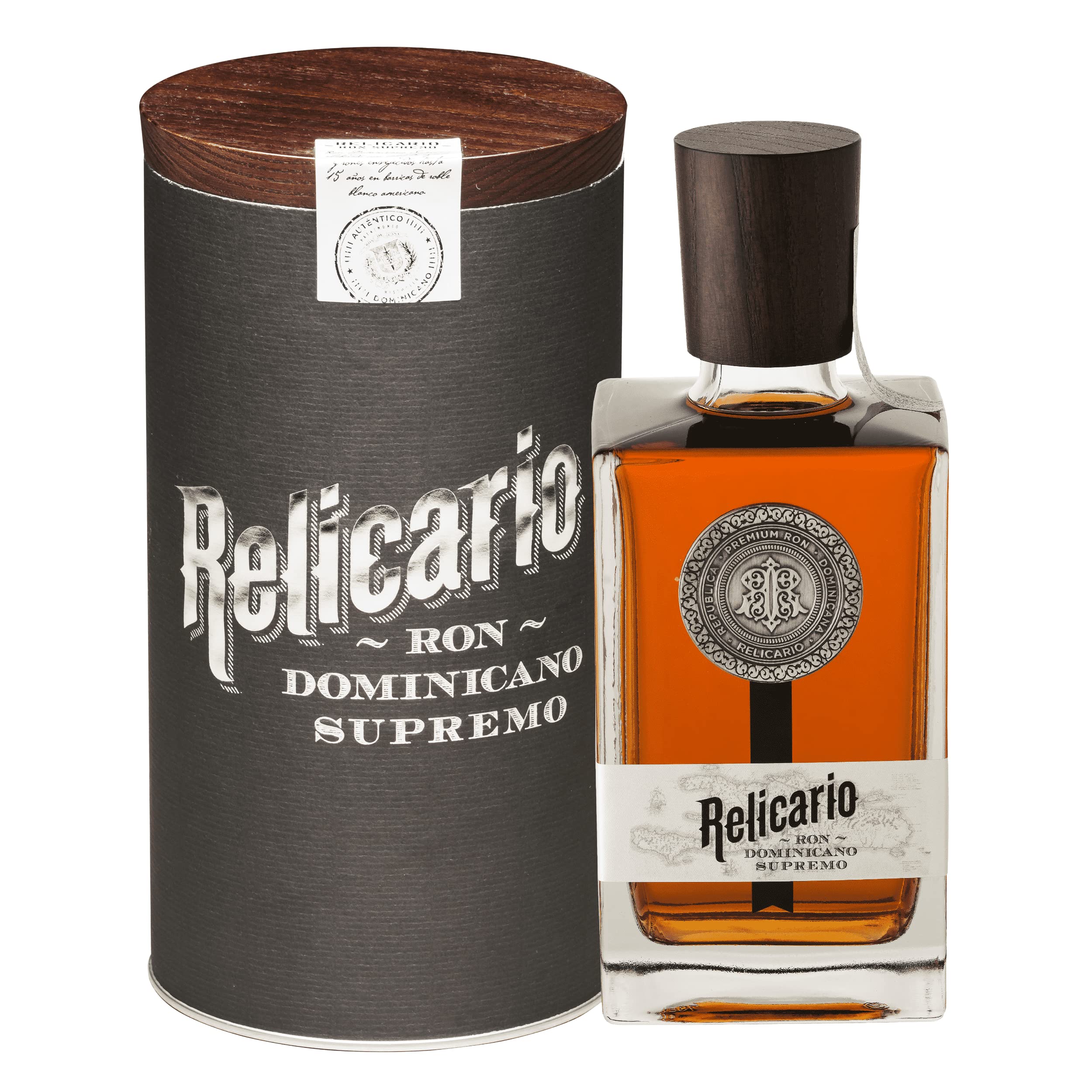 Relicario Ron Dominicano Supremo 40% Vol. 0,7l en boîte cadeau — Piscosaveur