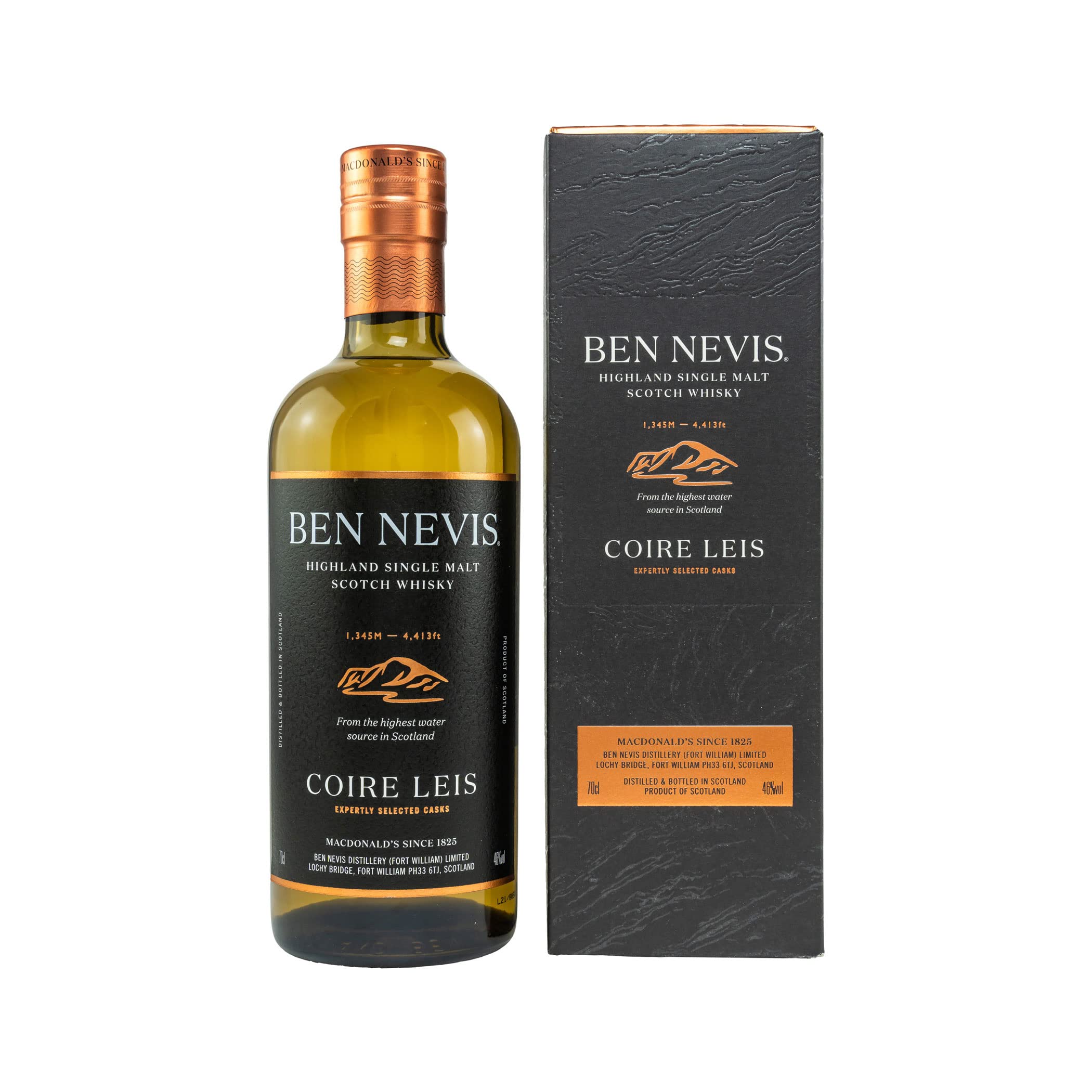 MacDonald's Ben Nevis COIRE LEIS Highland Single Malt 46% Vol. 0,7l en — Piscosaveur
