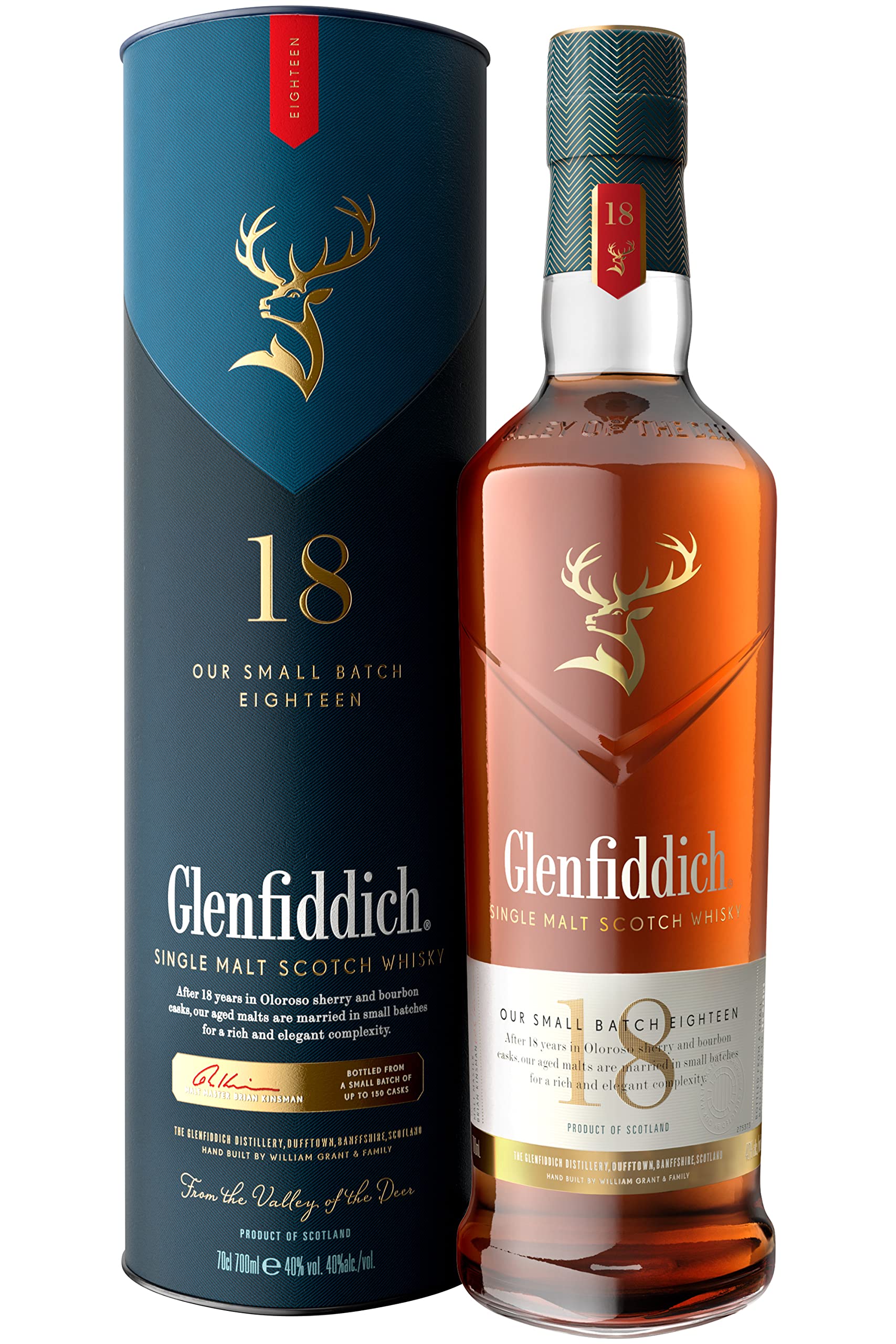 Glenfiddich 18 Years Old OUR SMALL BATCH 18 40% Vol. 0,7l en boîte cad — Piscosaveur