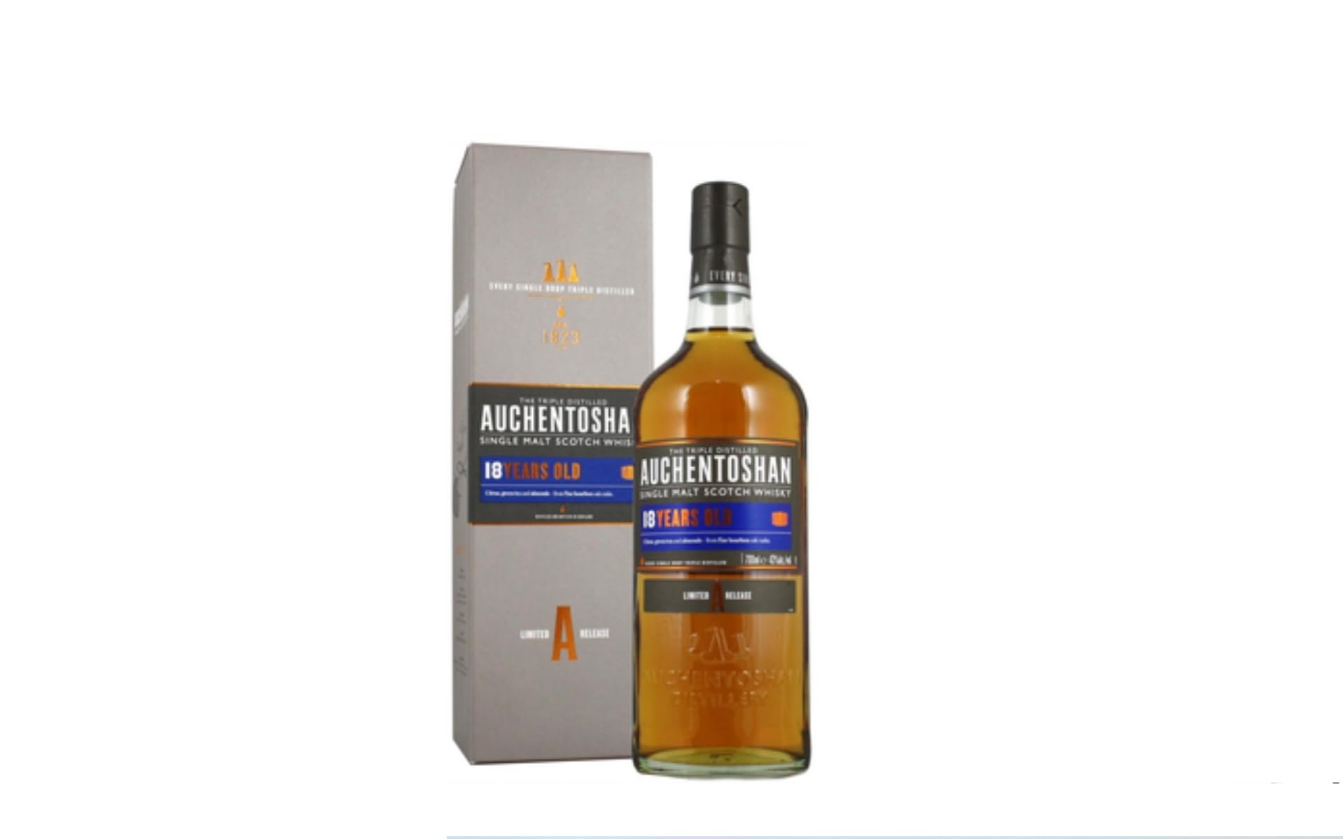 Auchentoshan 18 Years Old Single Malt Vivid and Indulgent 43% Vol. 0,7l en boîte cadeau — Whisky — Piscosaveur