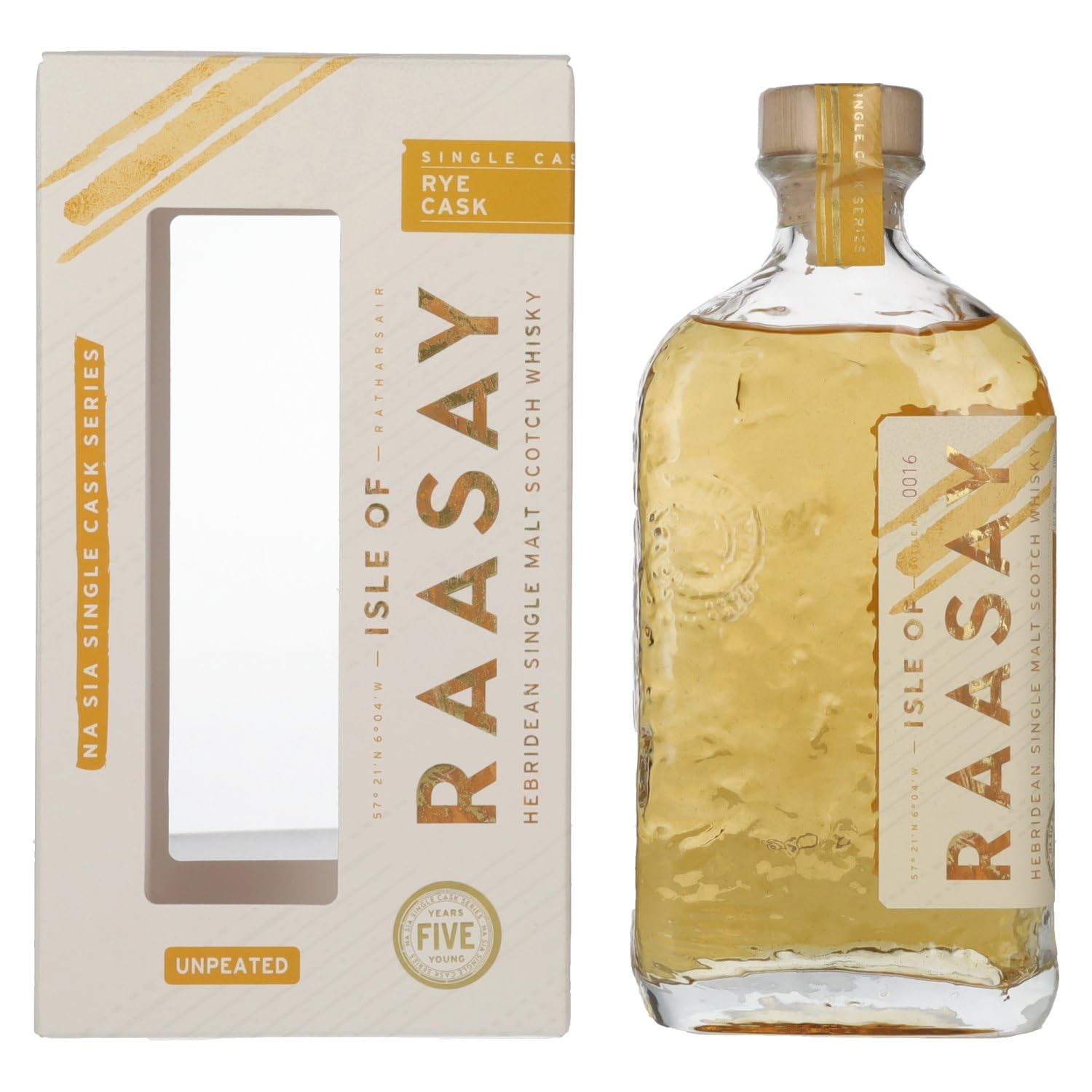 Isle of RAASAY 5 Years Old Rye Cask Single Malt 61,9% Vol. 0,7l en boî — Piscosaveur