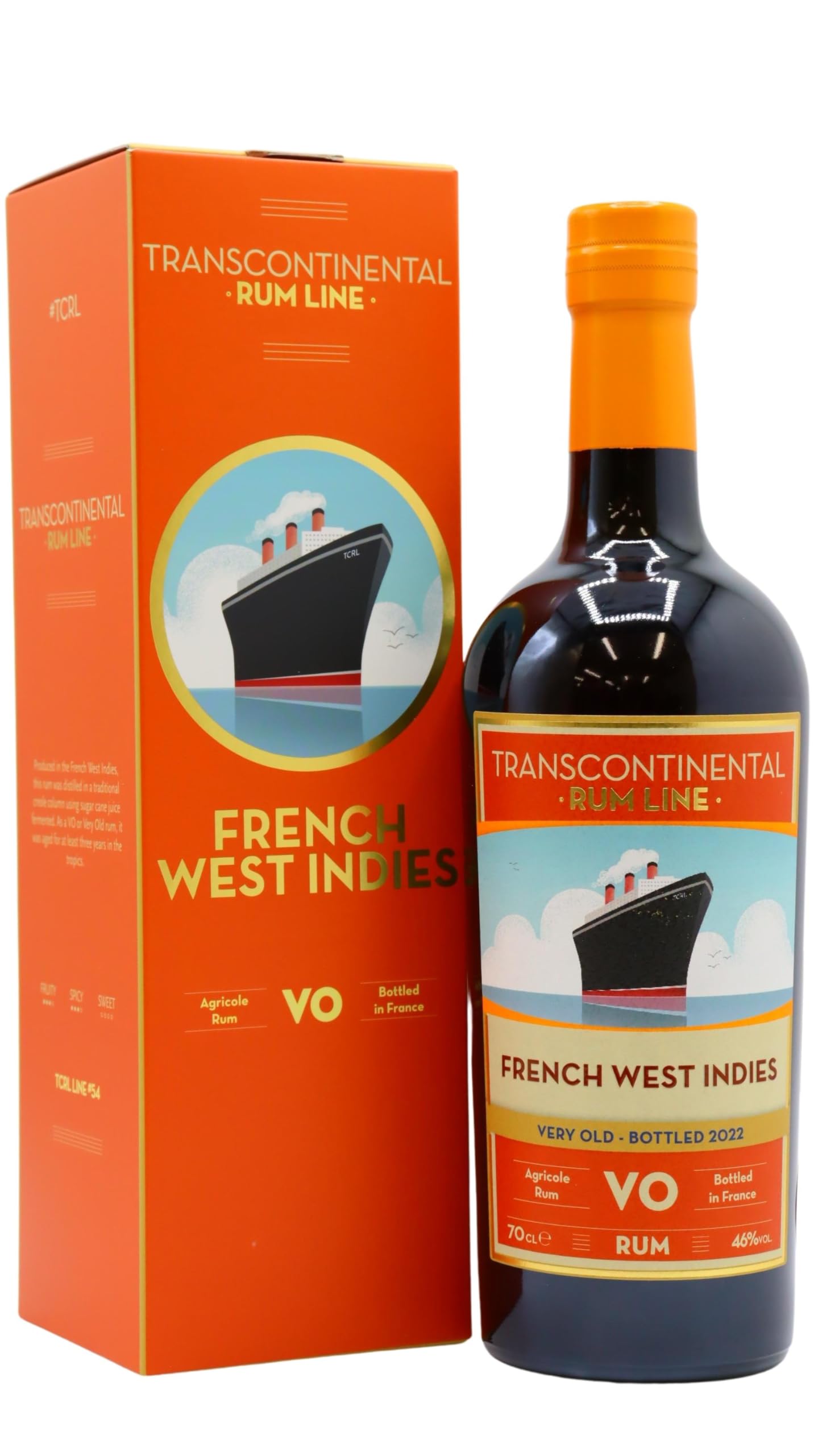 Transcontinental Rum Line FRENCH WEST INDIES VO Rum 2022 46% Vol. 0,7l — Piscosaveur