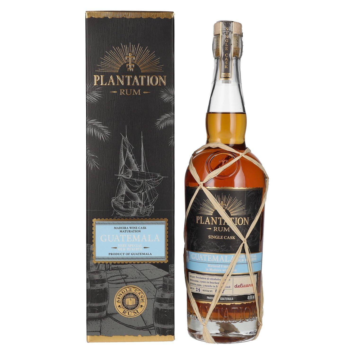 Plantation Rum GUATEMALA VSOR Madeira Finish by delicando 2023 49,5% Vol. 0,7l en boîte cadeau