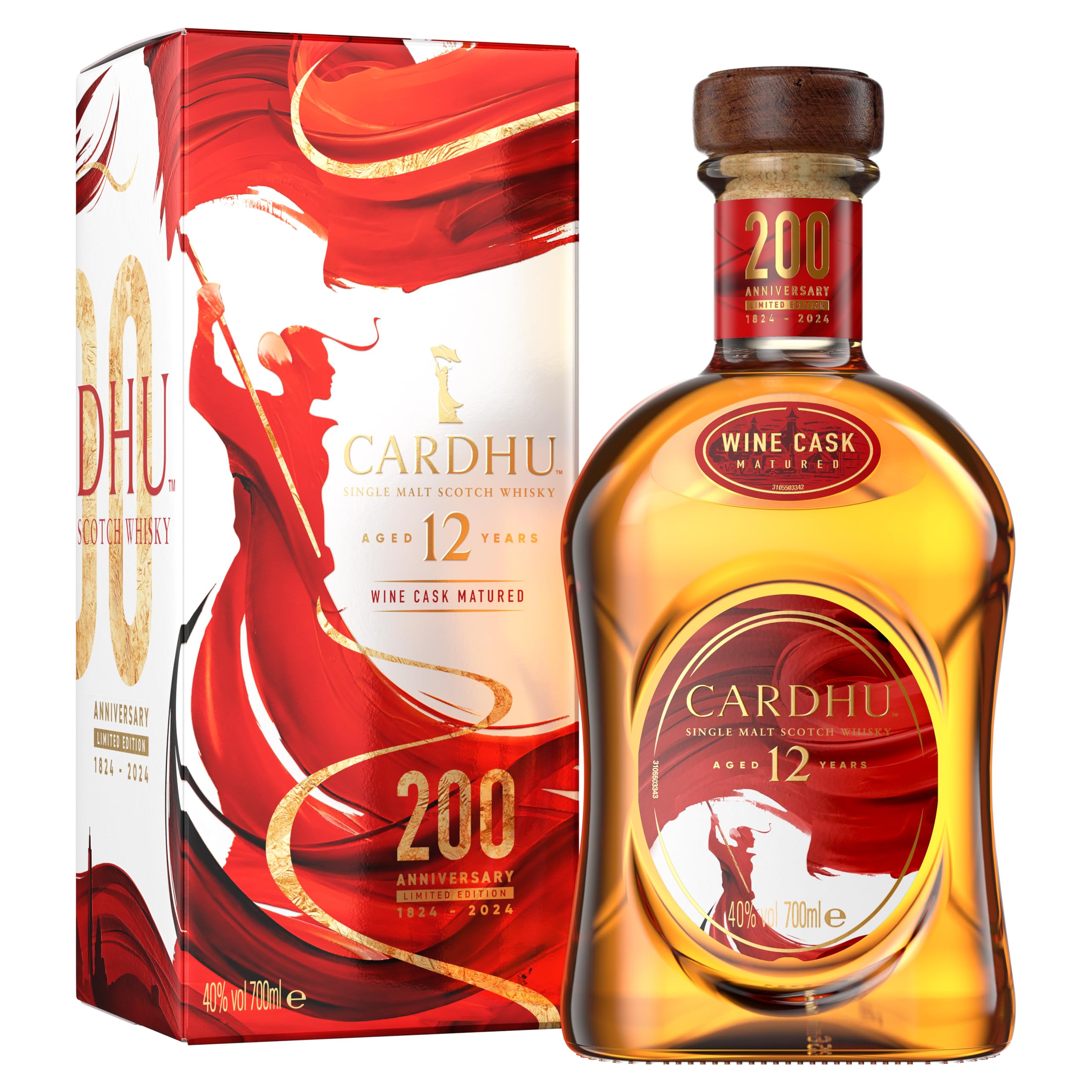 Cardhu 12 Years Old 200th Anniversary Wine Cask Limited Edition 40% Vo — Piscosaveur