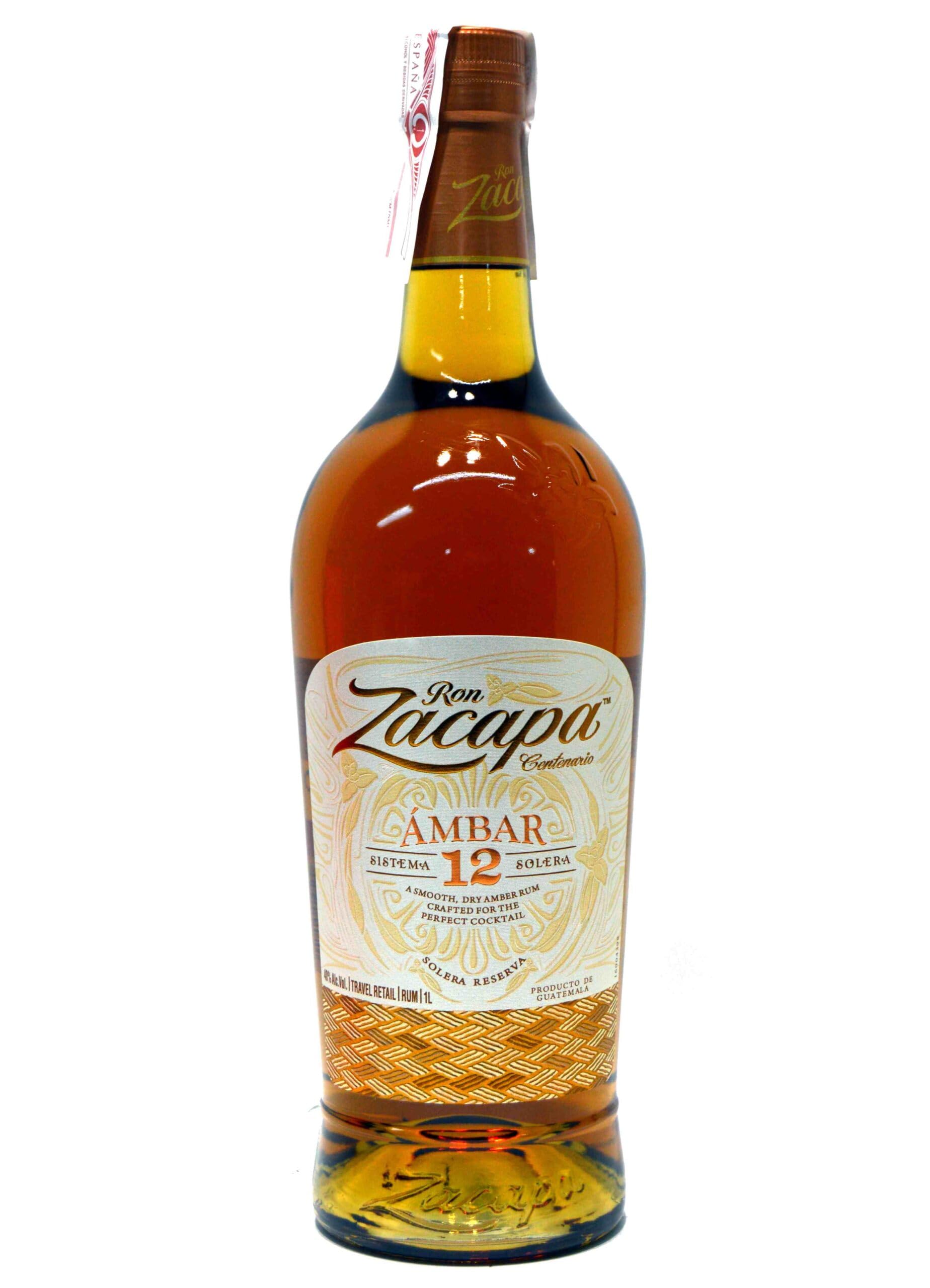 Ron Zacapa Centenario ÁMBAR 12 Sistema Solera Reserva 40% Vol. 1l — Piscosaveur