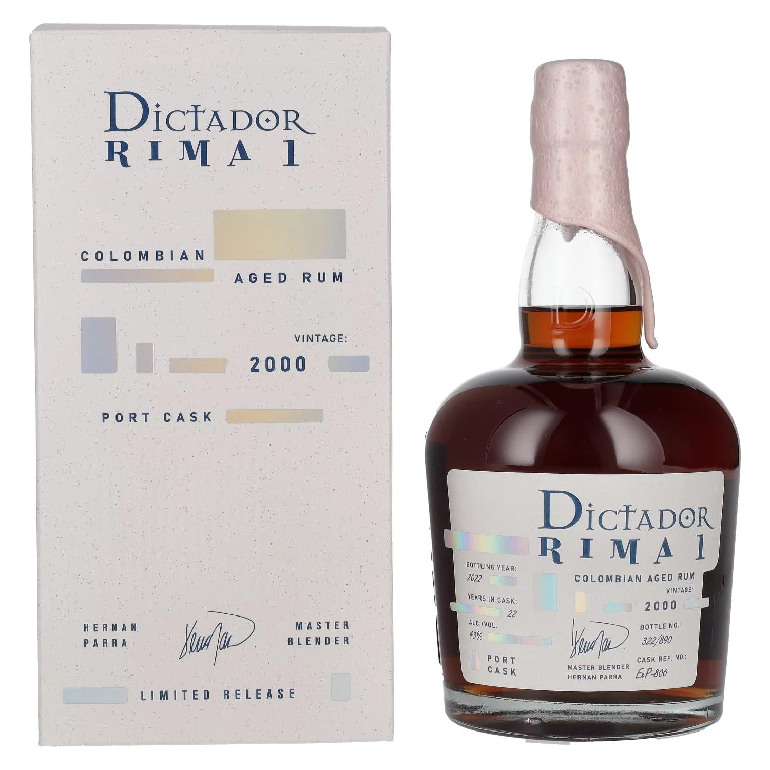 Dictador RIMA 1 22 Years Old PORT CASK Vintage 2000 43% Vol. 0,7l en b — Piscosaveur