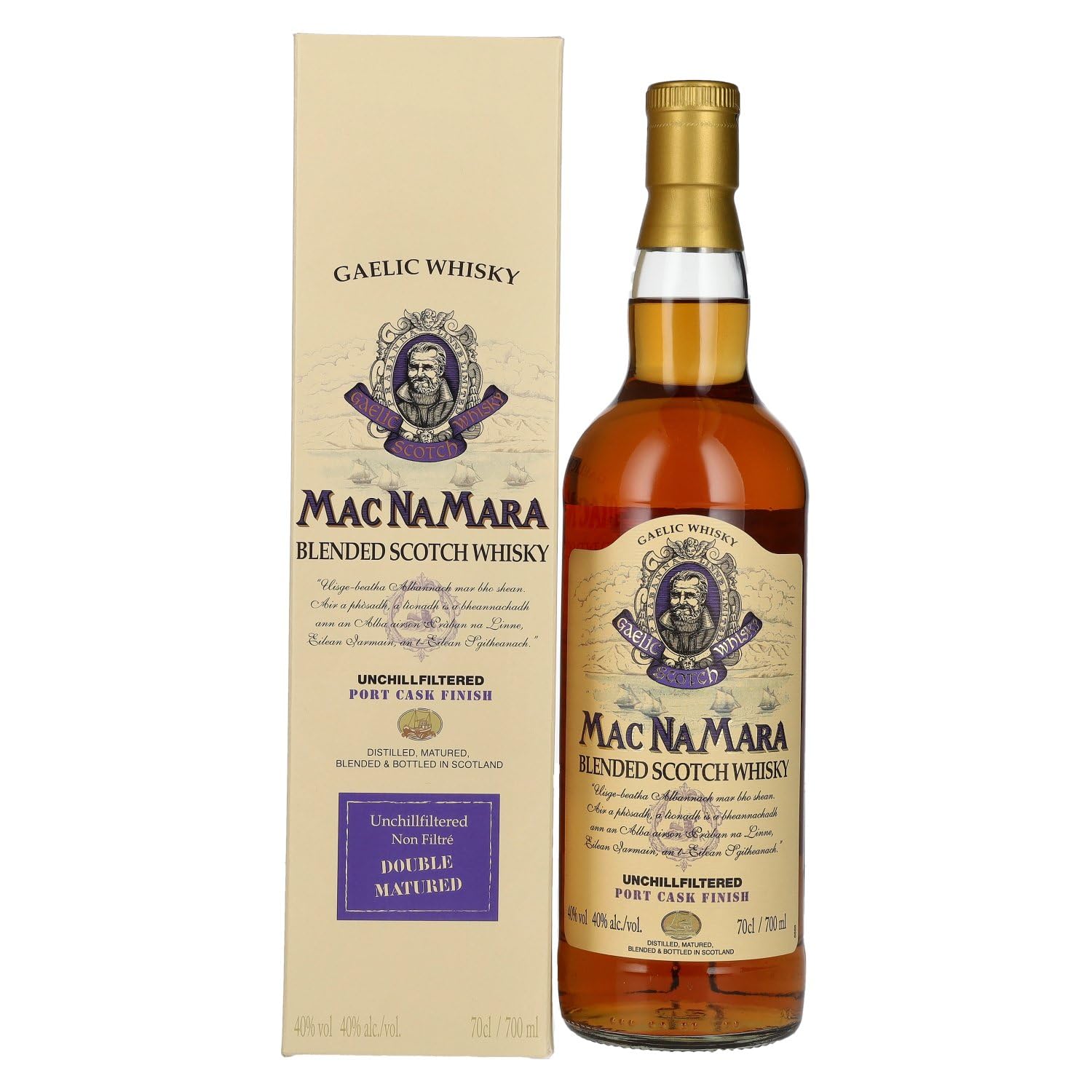 Gaelic Whisky MACNAMARA Port Cask Finish Blended Scotch Whisky 40% Vol — Piscosaveur