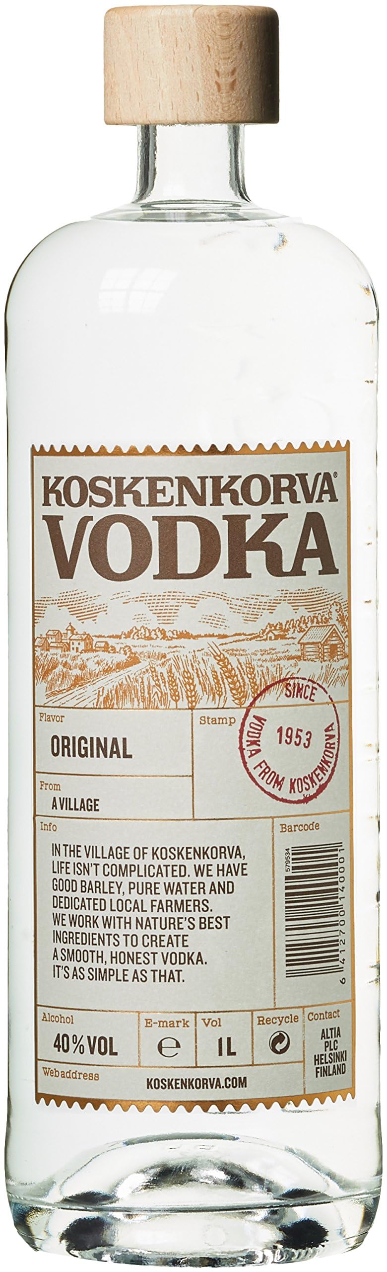 Koskenkorva Vodka ORIGINAL 40% Vol. 1l — Piscosaveur