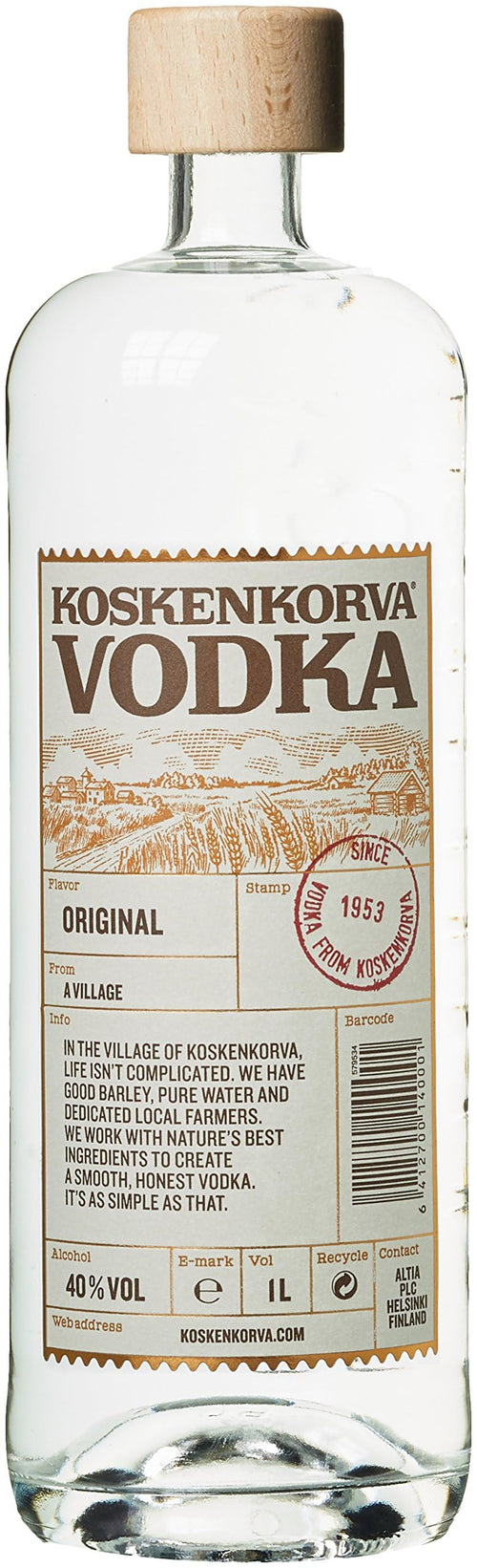 Koskenkorva Vodka ORIGINAL 40% Vol. 1l — Piscosaveur