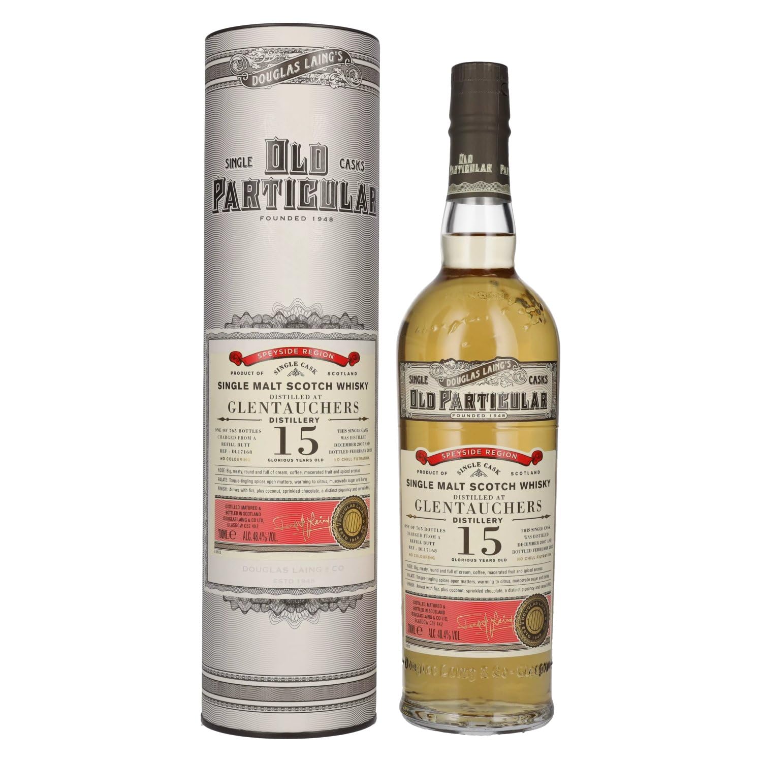 Douglas Laing OLD PARTICULAR Glentauchers 15 Years Old Single Cask Mal — Piscosaveur