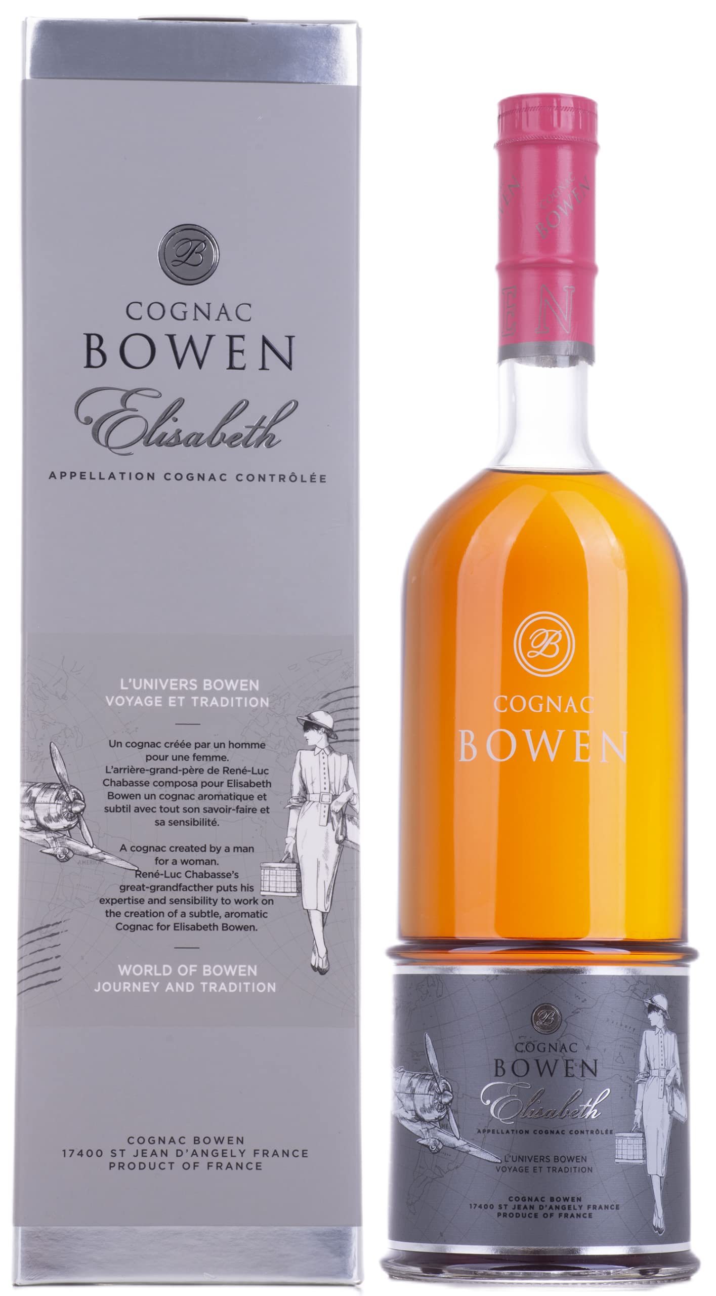 Cognac Bowen ELISABETH 40% Vol. 0,7l en boîte cadeau