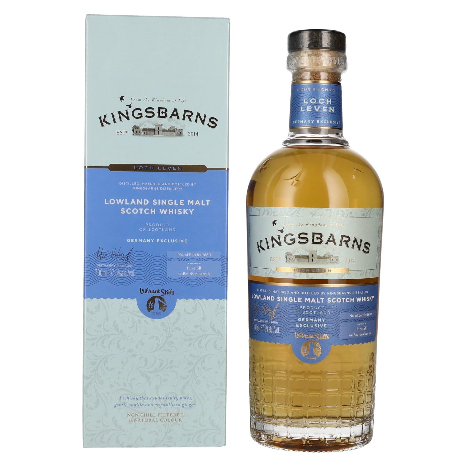 Kingsbarns LOCH LEVEN Lowland Single Malt Scotch Whisky 57,5% Vol. 0,7 — Piscosaveur