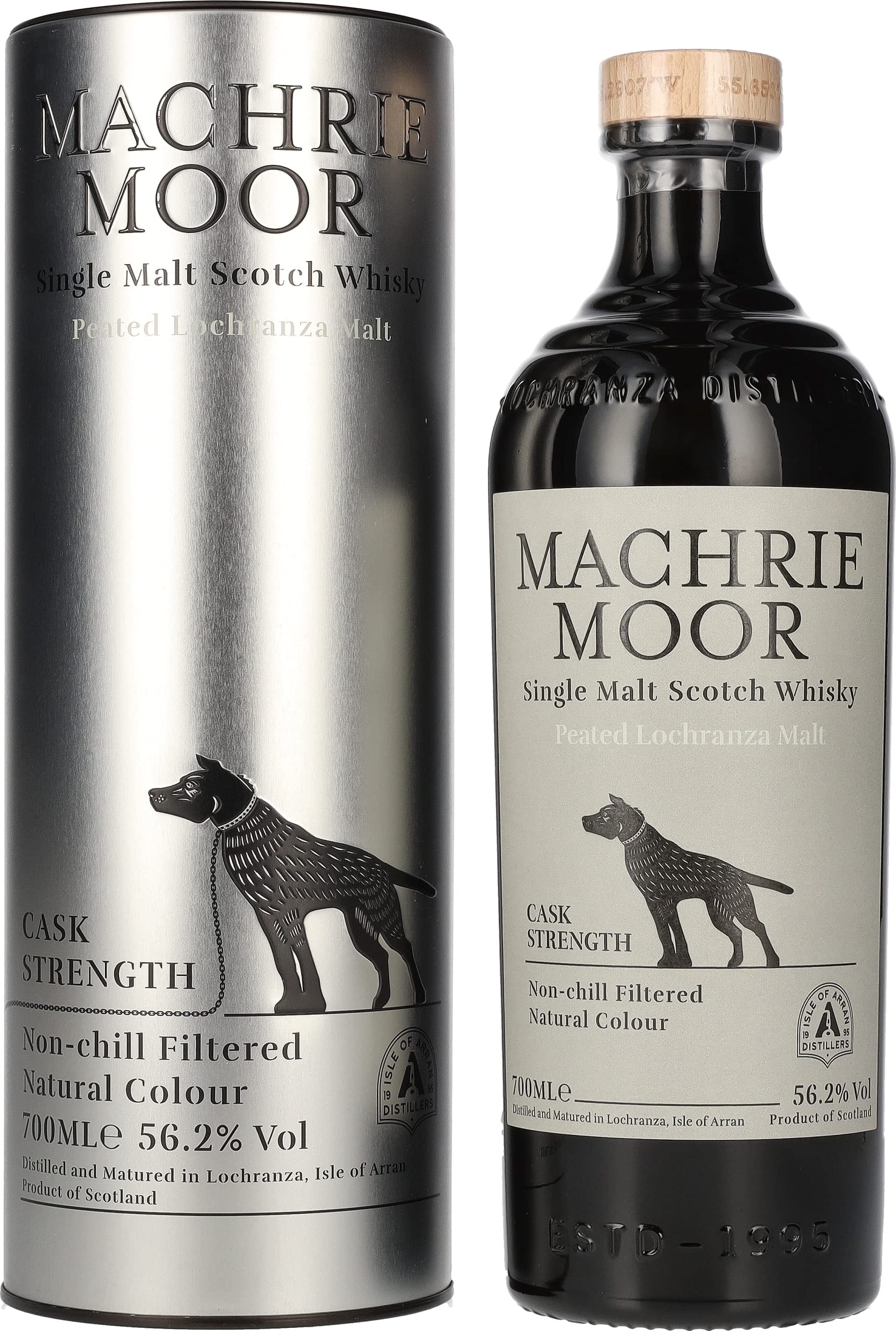 Arran MACHRIE MOOR The Peated Lochranza Malt CASK STRENGTH 56,2% Vol. 0,7l in Tinbox — Whisky — Piscosaveur