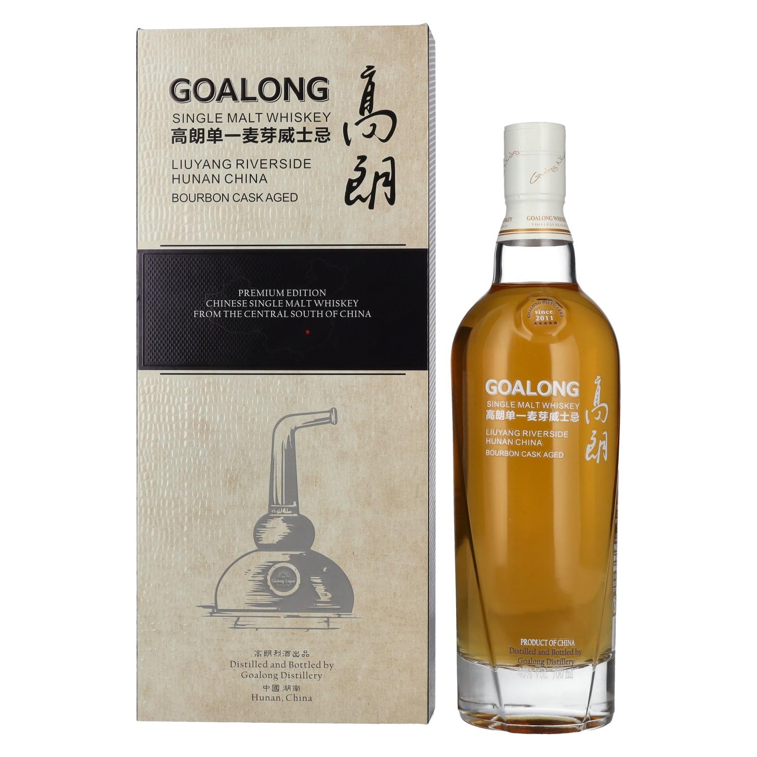 GOALONG Single Malt BOURBON CASK Chinese Whisky 40% Vol. 0,7l en boîte cadeau