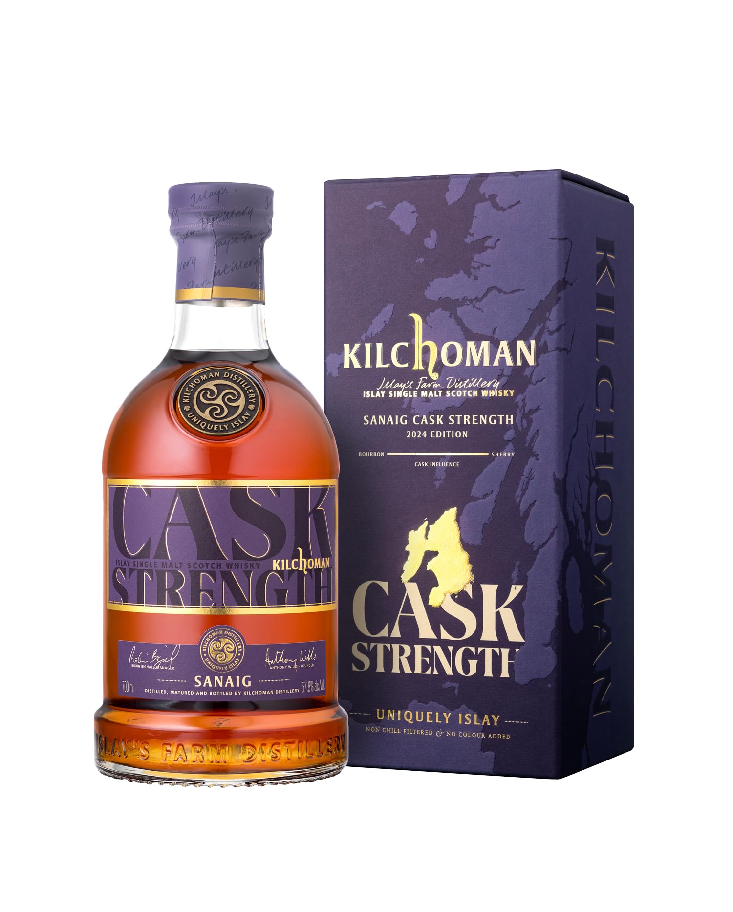 Kilchoman SANAIG CASK STRENGTH Islay Single Malt Scotch Whisky 2024 57 — Piscosaveur