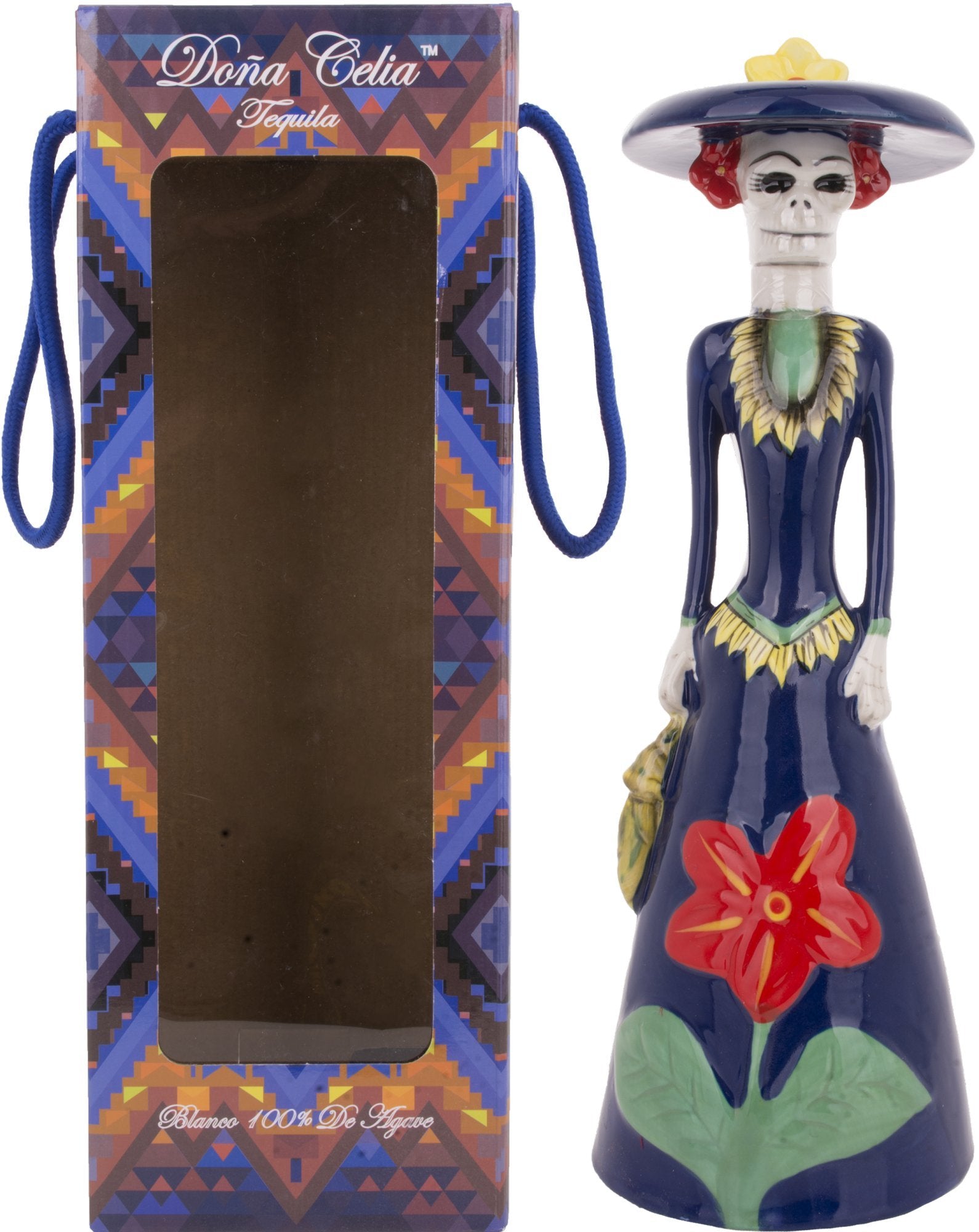 Dona Celia Tequila Blanco 100% de Agave 40% Vol. 0,7l en boîte cadeau — Piscosaveur