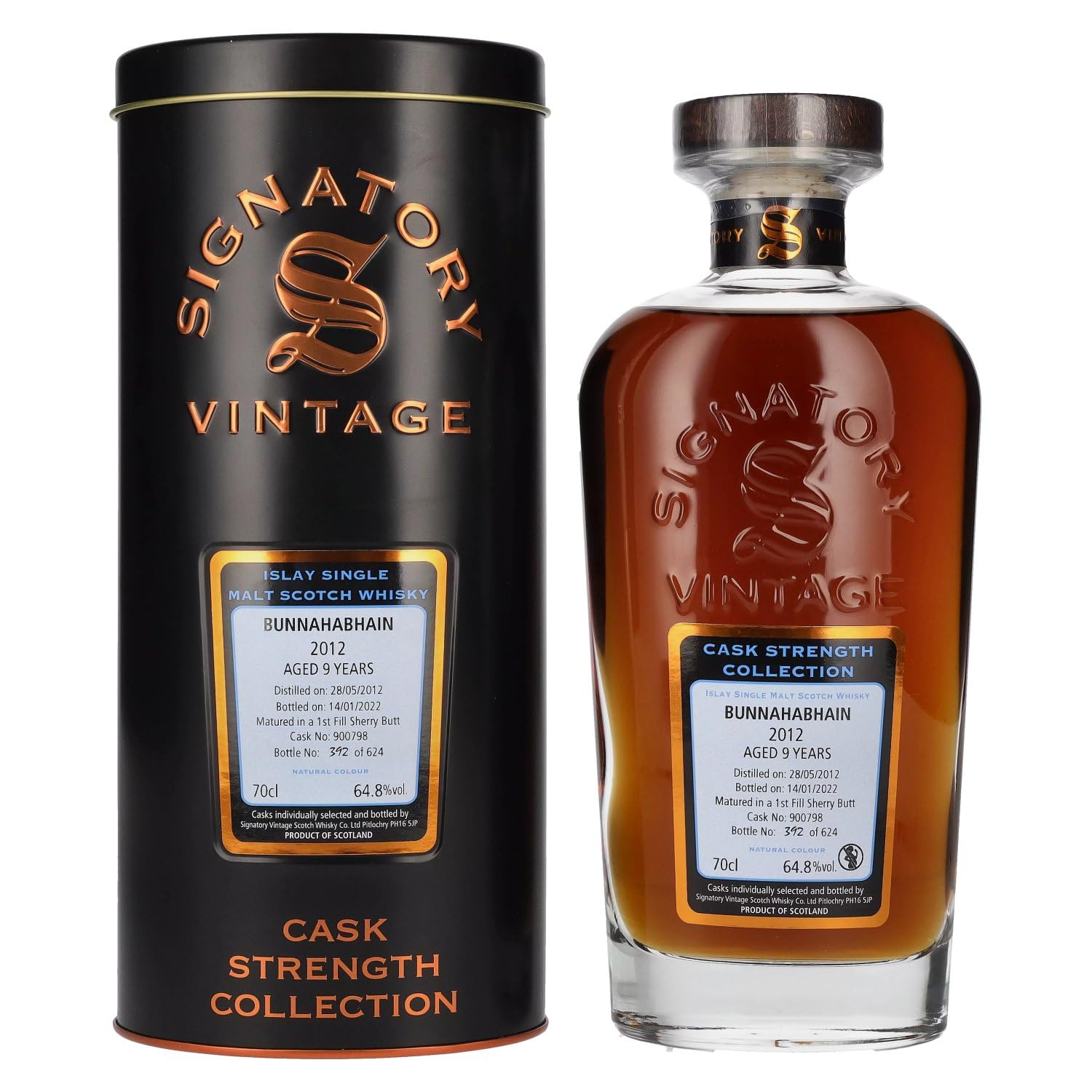 Signatory Vintage BUNNAHABHAIN 9 Years Old Cask Strength 2012 64,8% Vo — Piscosaveur