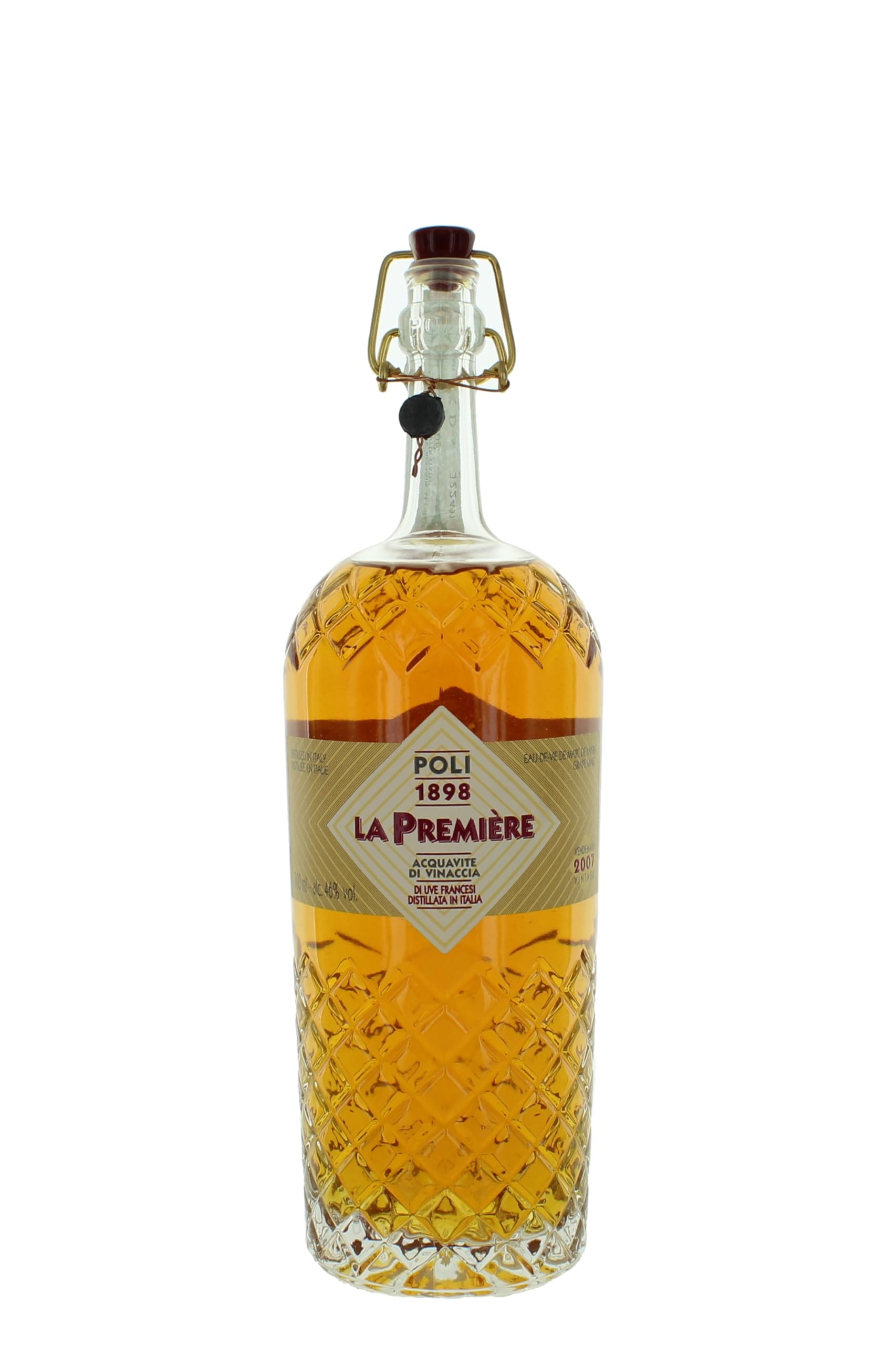 Poli Grappa La Première Acquavite di Vinaccia 46% Vol. 0,7l in Holzkis — Piscosaveur