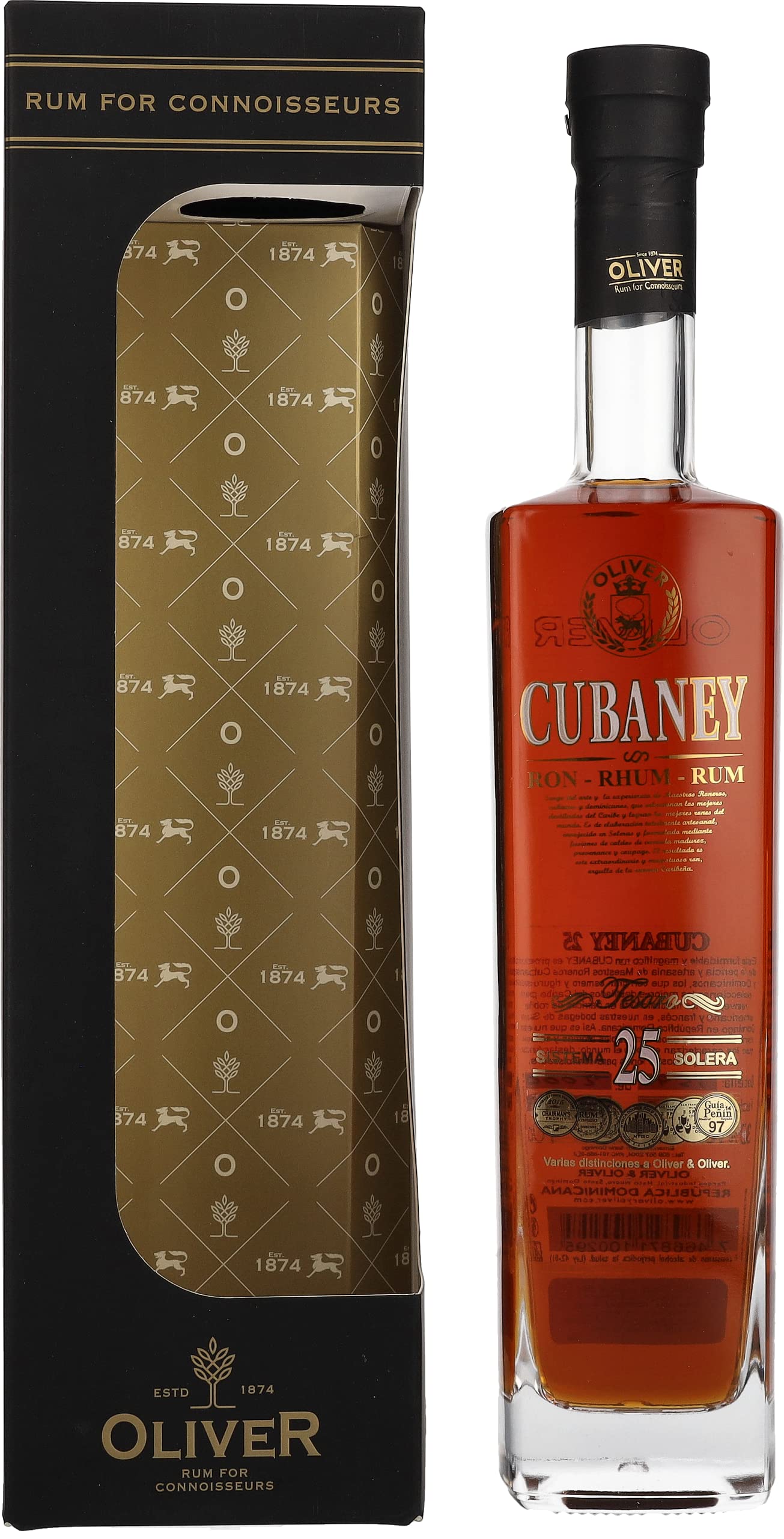 Ron Cubaney TESORO 25 Sistema Solera 38% Vol. 0,7l en boîte cadeau — Piscosaveur