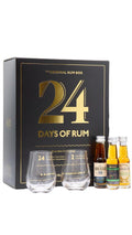 24 DAYS OF RUM The Original Rum Box Black Edition 41,3% Vol. 24x0,02l en boîte cadeau avec 2 Nosing Verres