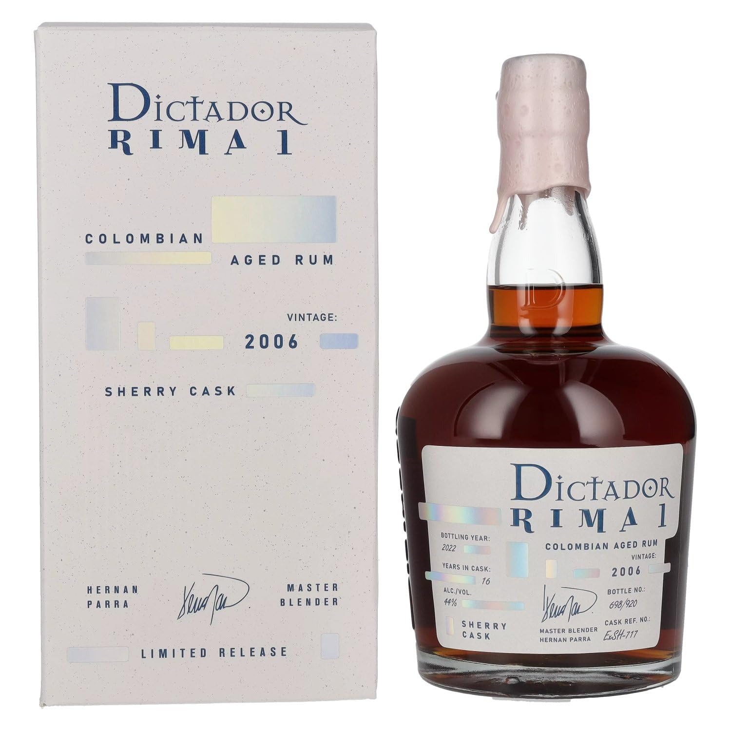Dictador RIMA 1 16 Years Old SHERRY Cask Vintage 2006 44% Vol. 0,7l en — Piscosaveur