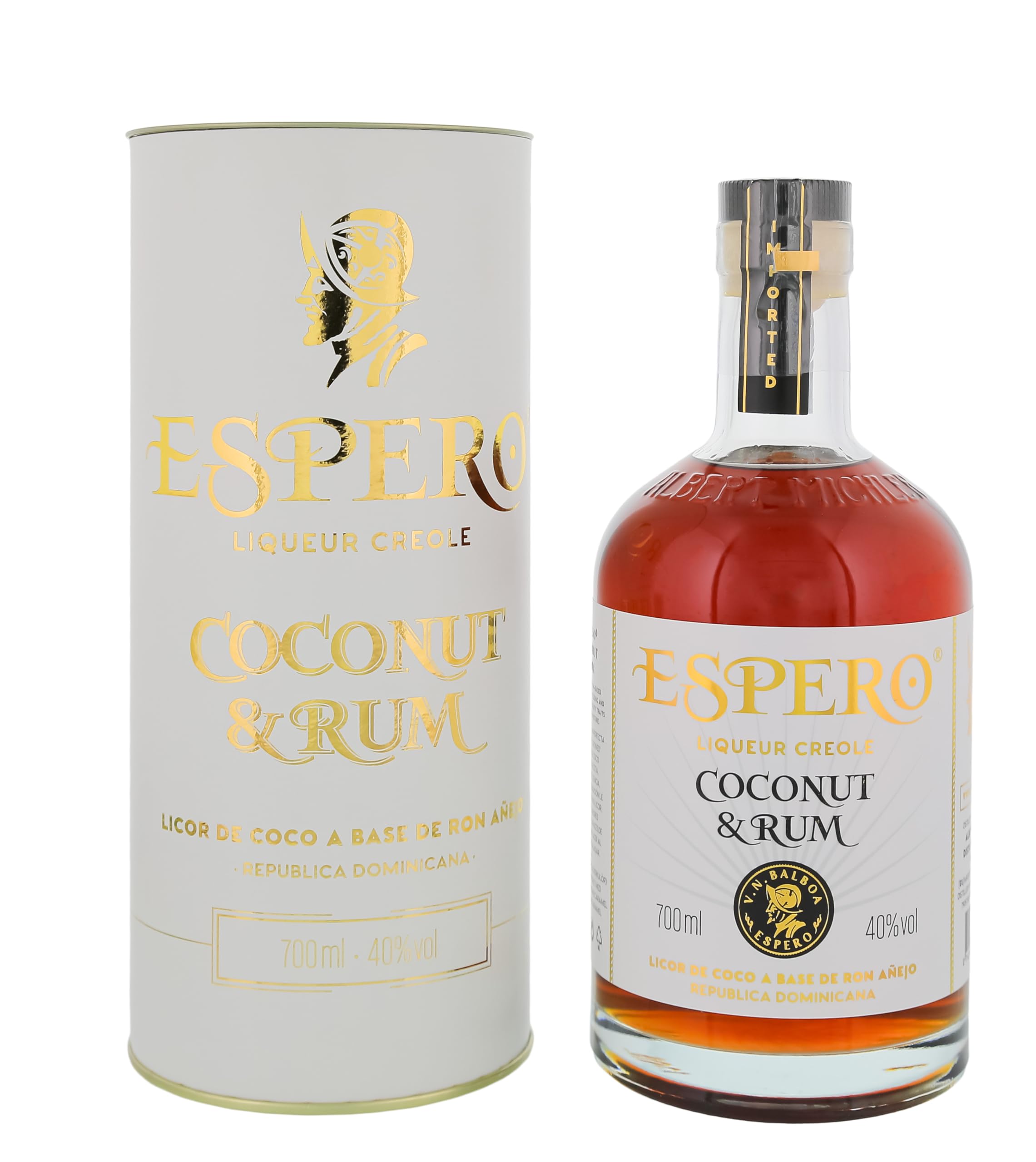 Ron Espero Creole Coconut & Rum Liqueur 40% Vol. 0,7l en boîte cadeau