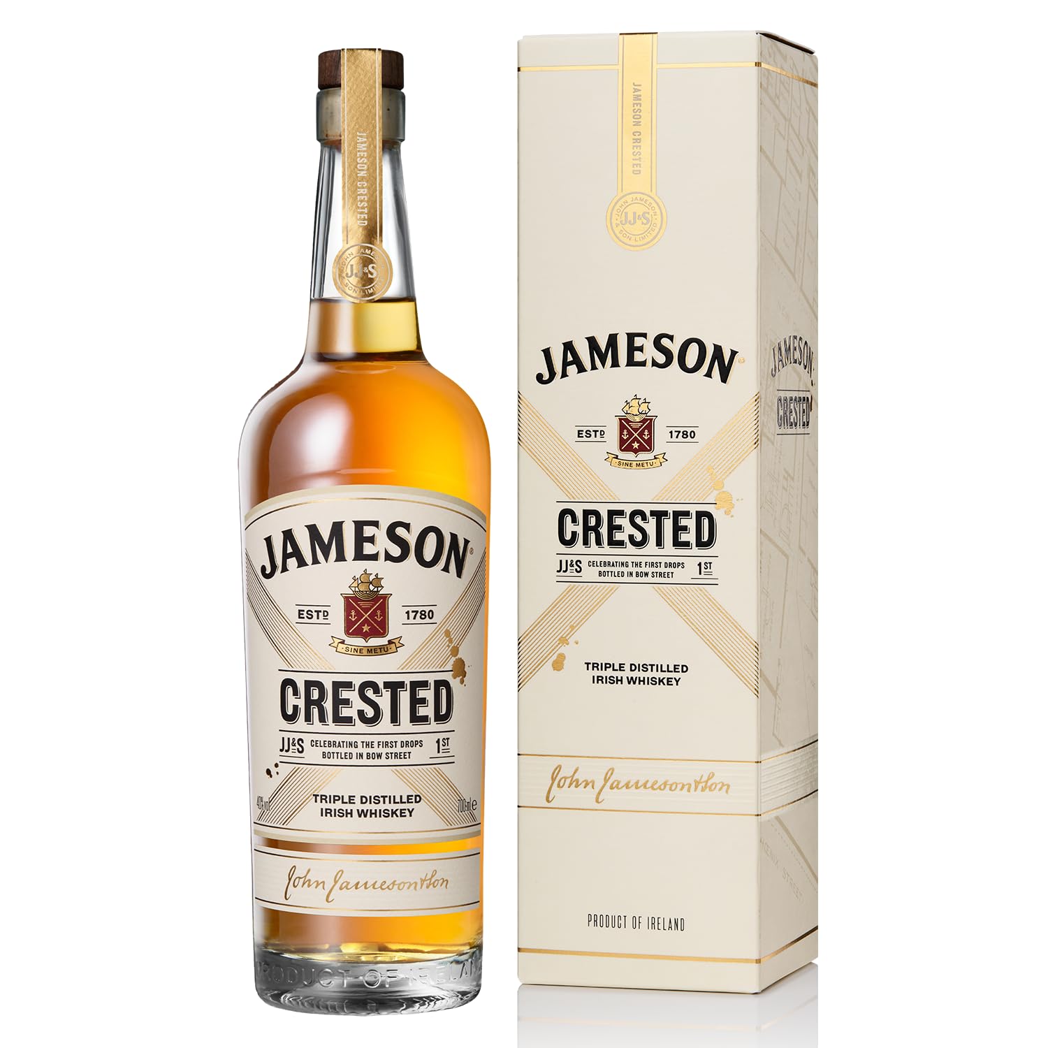 Jameson CRESTED Triple Distilled Irish Whiskey 40% Vol. 0,7l — Piscosaveur