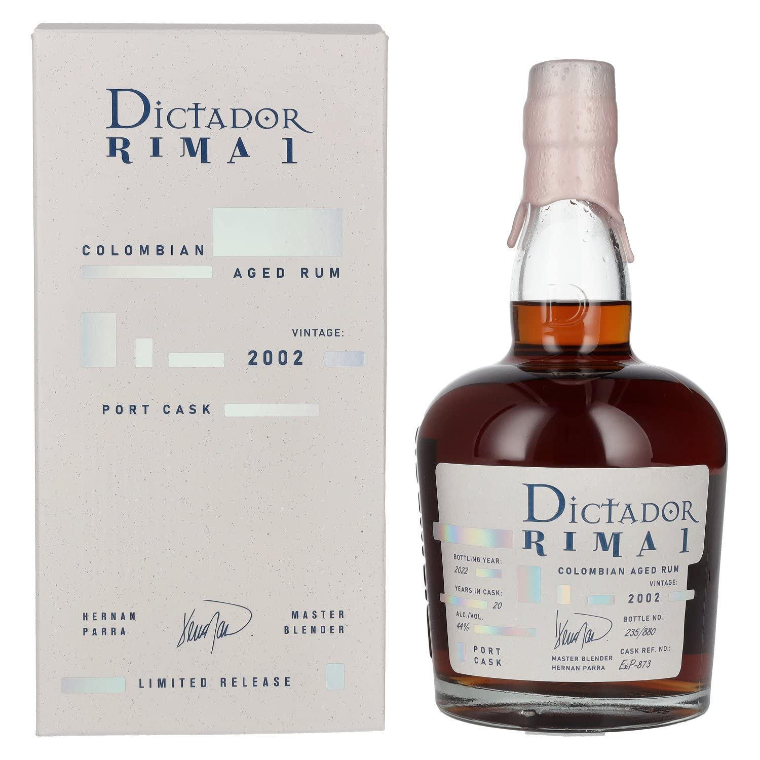 Dictador RIMA 1 20 Years Old PORT CASK Vintage 2002 44% Vol. 0,7l en b — Piscosaveur