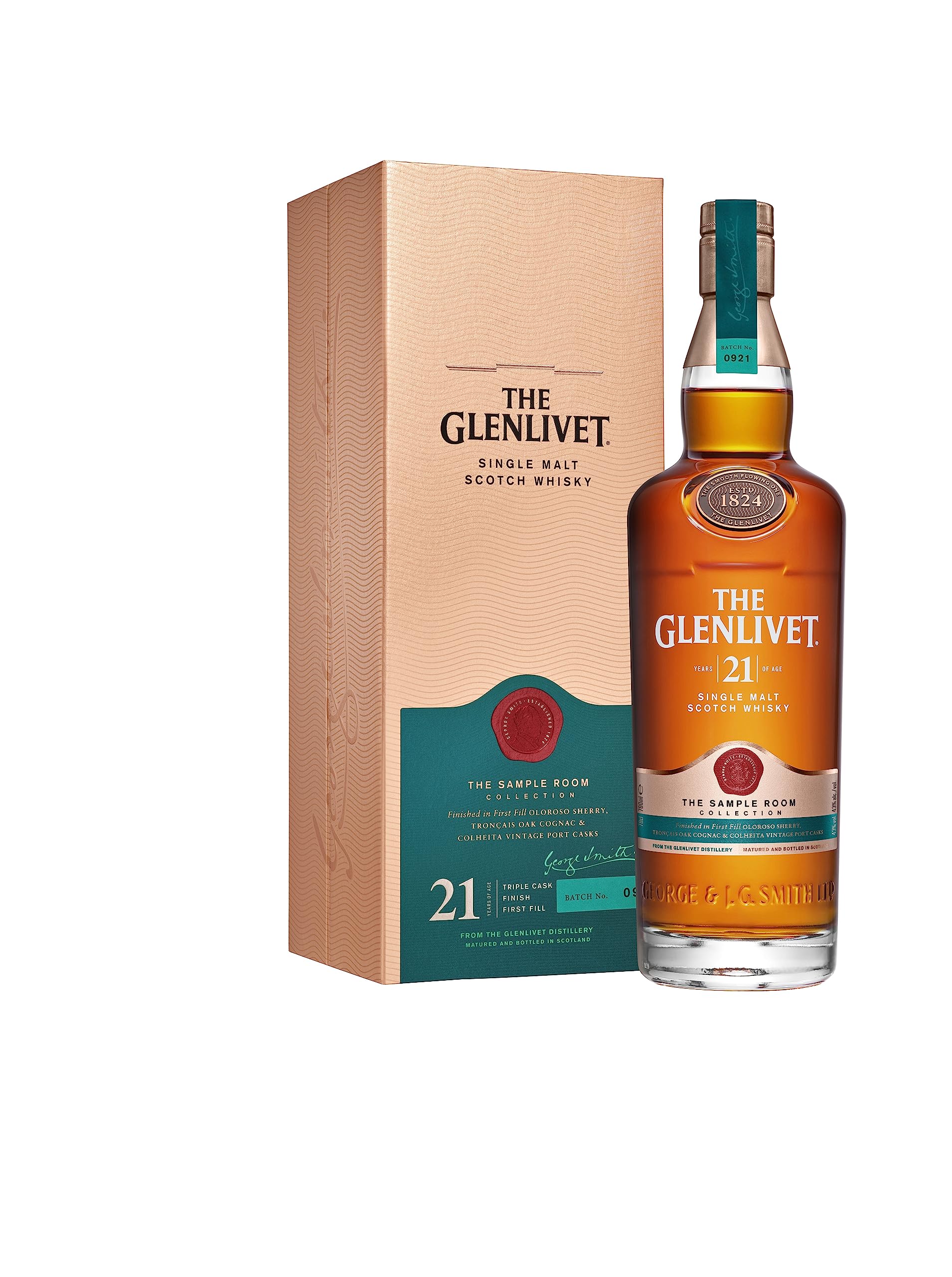 The Glenlivet 21 Years Old THE SAMPLE ROOM COLLECTION Single Malt Scot — Piscosaveur