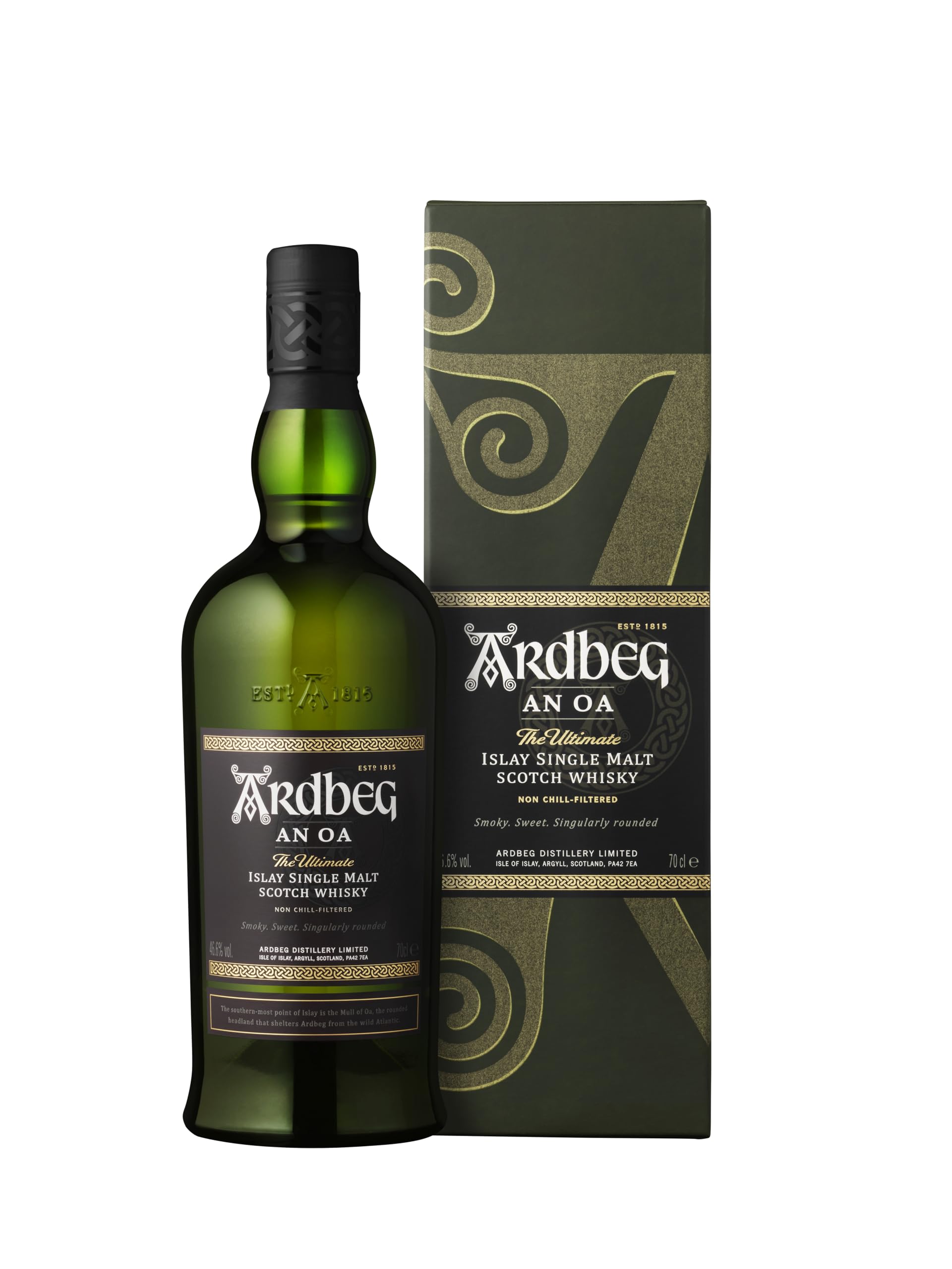 Ardbeg AN OA Islay Single Malt 46,6% Vol. 0,7l en boîte cadeau — Whisky — Piscosaveur
