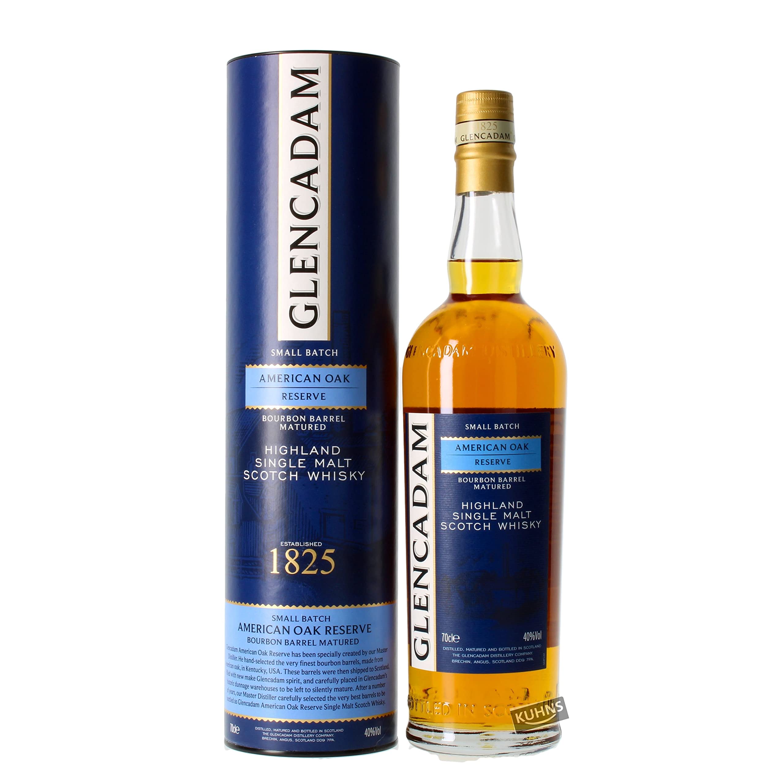 Glencadam Small Batch AMERICAN OAK Reserve Bourbon Barrel Matured 40%  — Piscosaveur