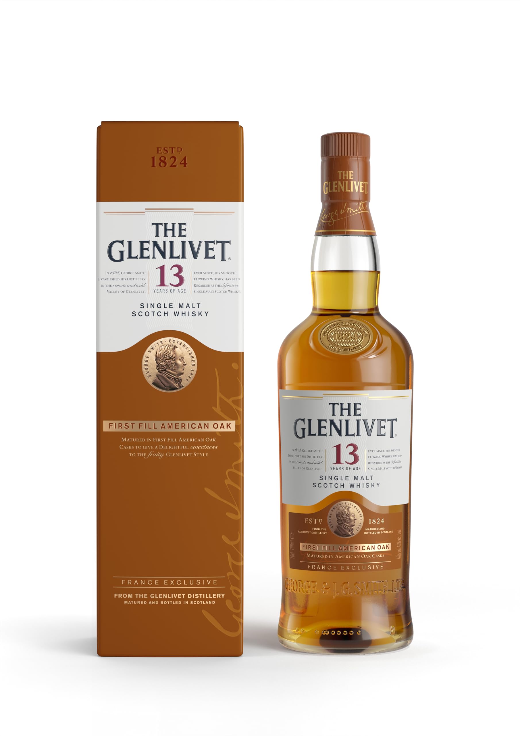 The Glenlivet 13 Years Old FIRST FILL AMERICAN OAK 40% Vol. 0,7l en bo — Piscosaveur