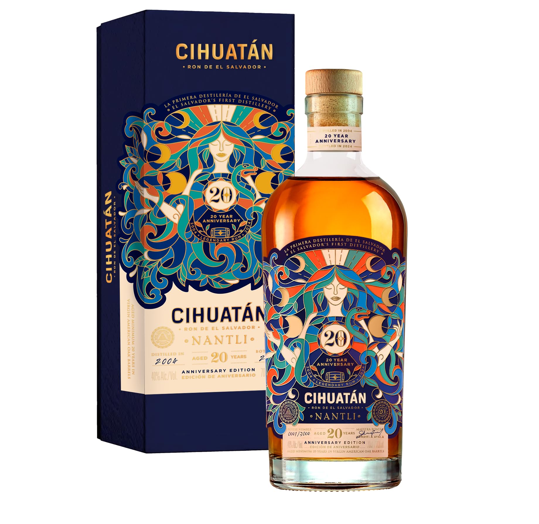 Cihuatán 20 Years Old Nantli Anniversary Edition 40% Vol. 0,7l en boît — Piscosaveur