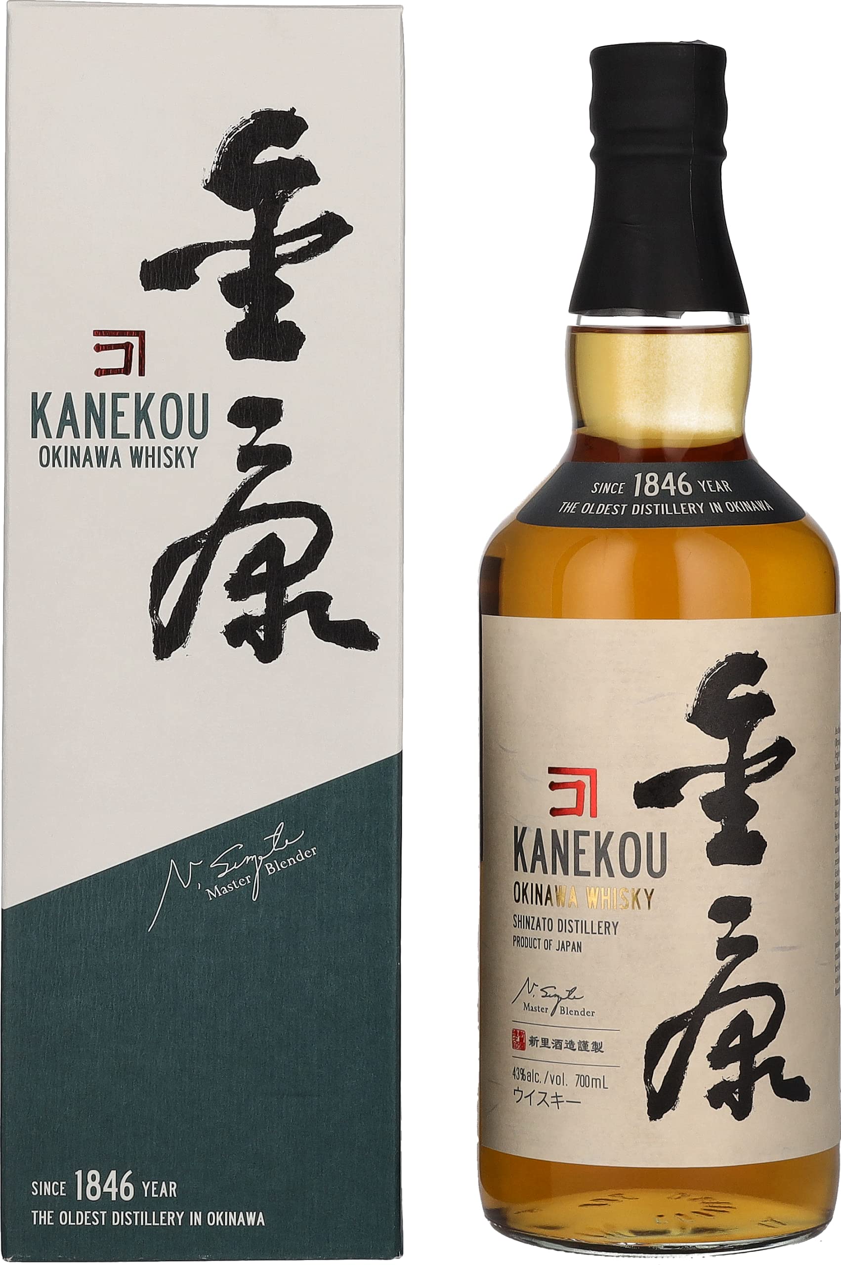 Kanekou Okinawa Blended Whisky 43% Vol. 0,7l en boîte cadeau — Piscosaveur