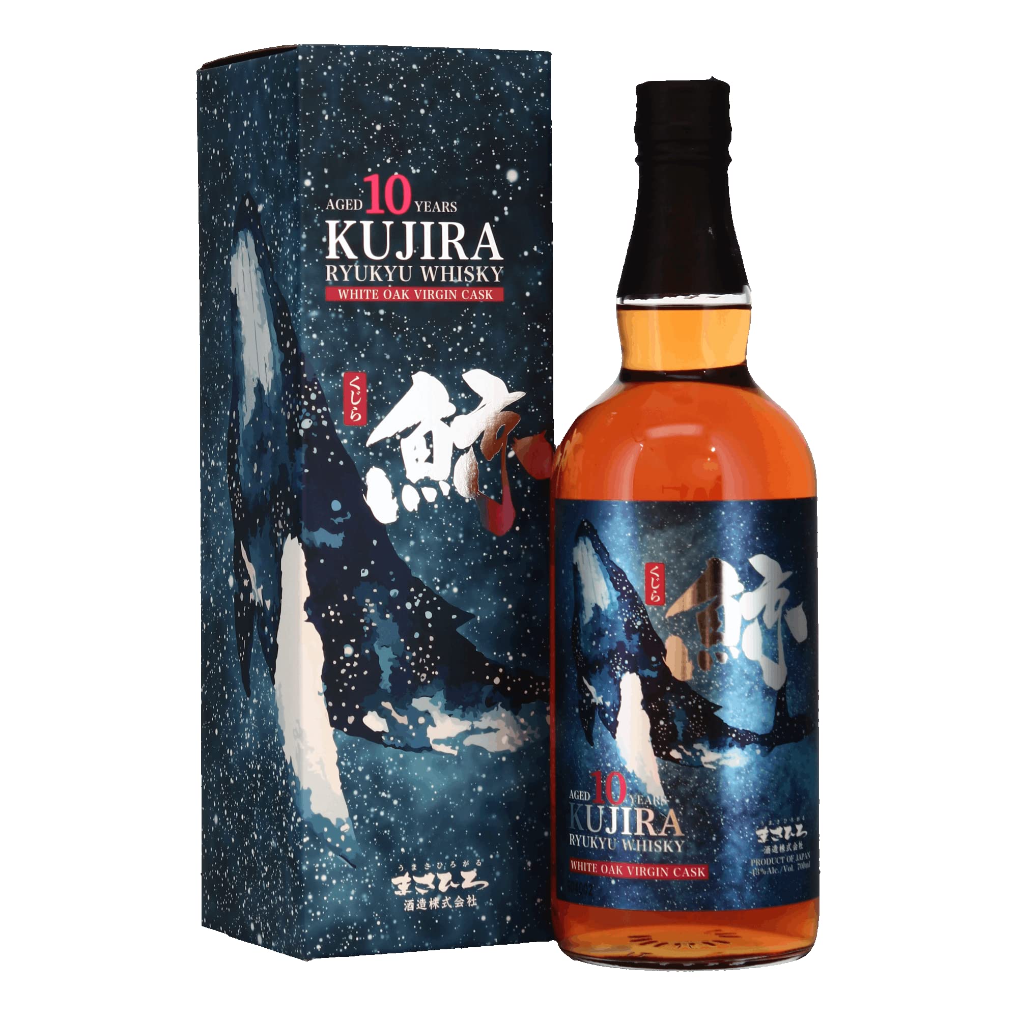 Kujira Ryukyu 10 Years Old WHITE OAK VIRGIN CASK Whisky 43% Vol. 0,7l  — Piscosaveur