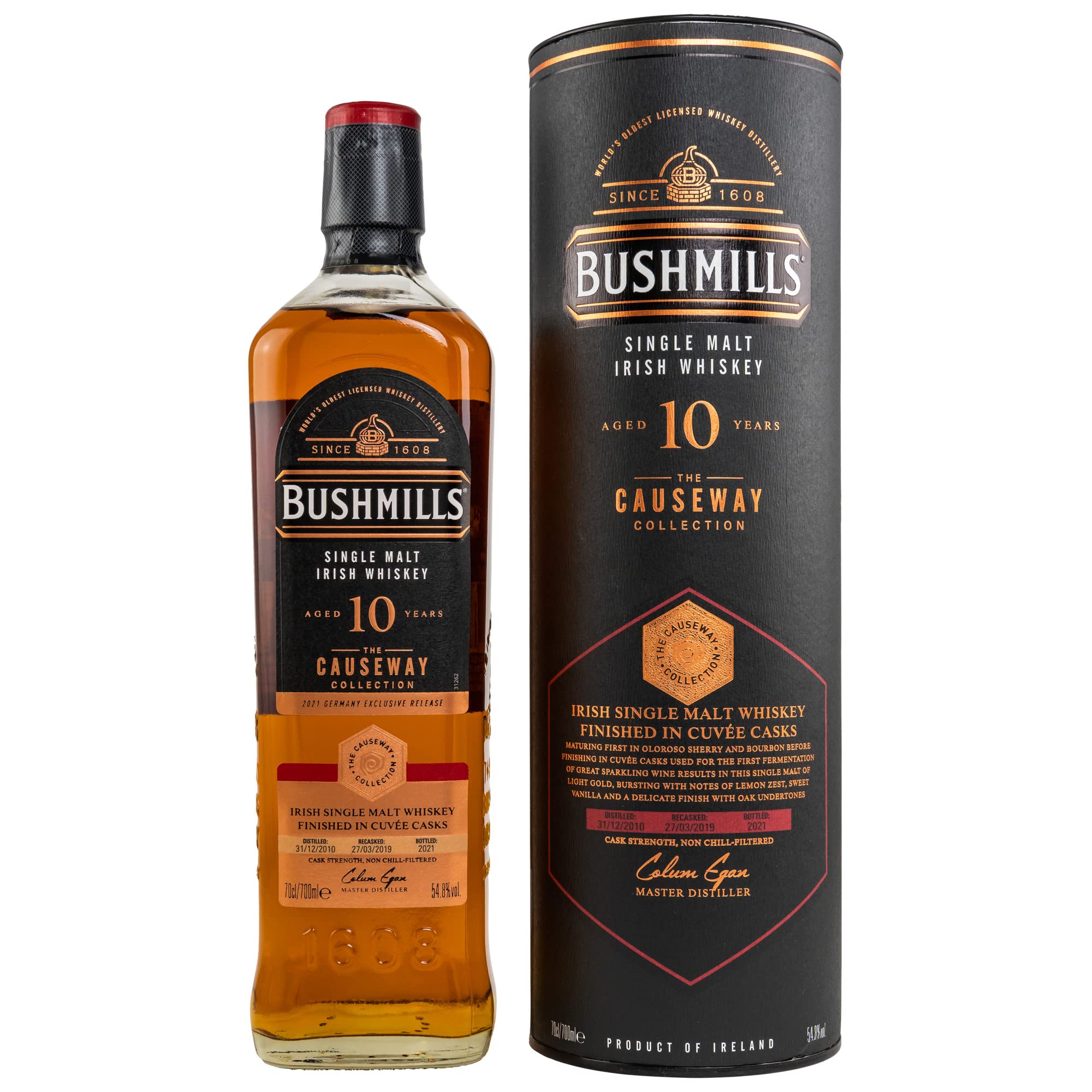 Bushmills THE CAUSEWAY COLLECTION Single Malt Cuvée Casks 2010 54,8% V — Piscosaveur
