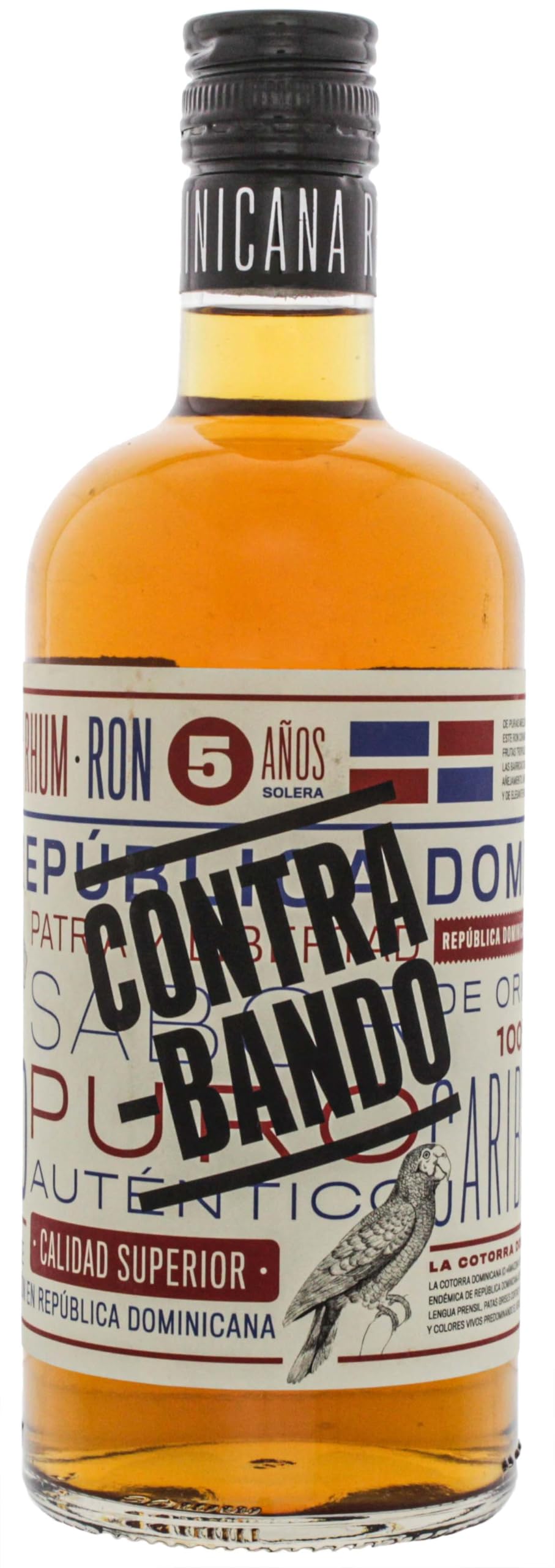 Ron Contra-Bando Calidad Superior 5 Años 38% Vol. 0,7l — Piscosaveur