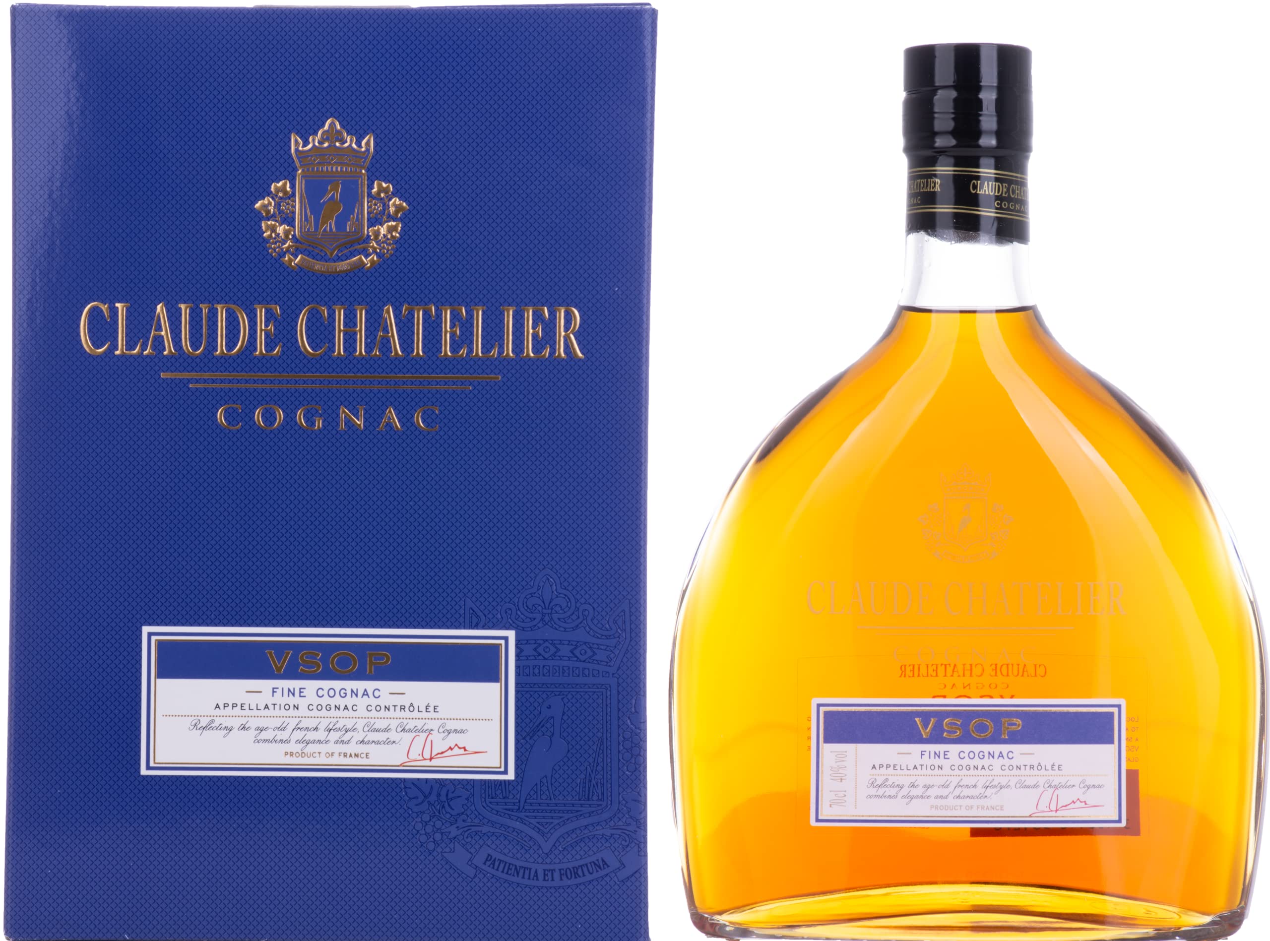 Claude Chatelier VSOP Fine Cognac 40% Vol. 0,7l en boîte cadeau