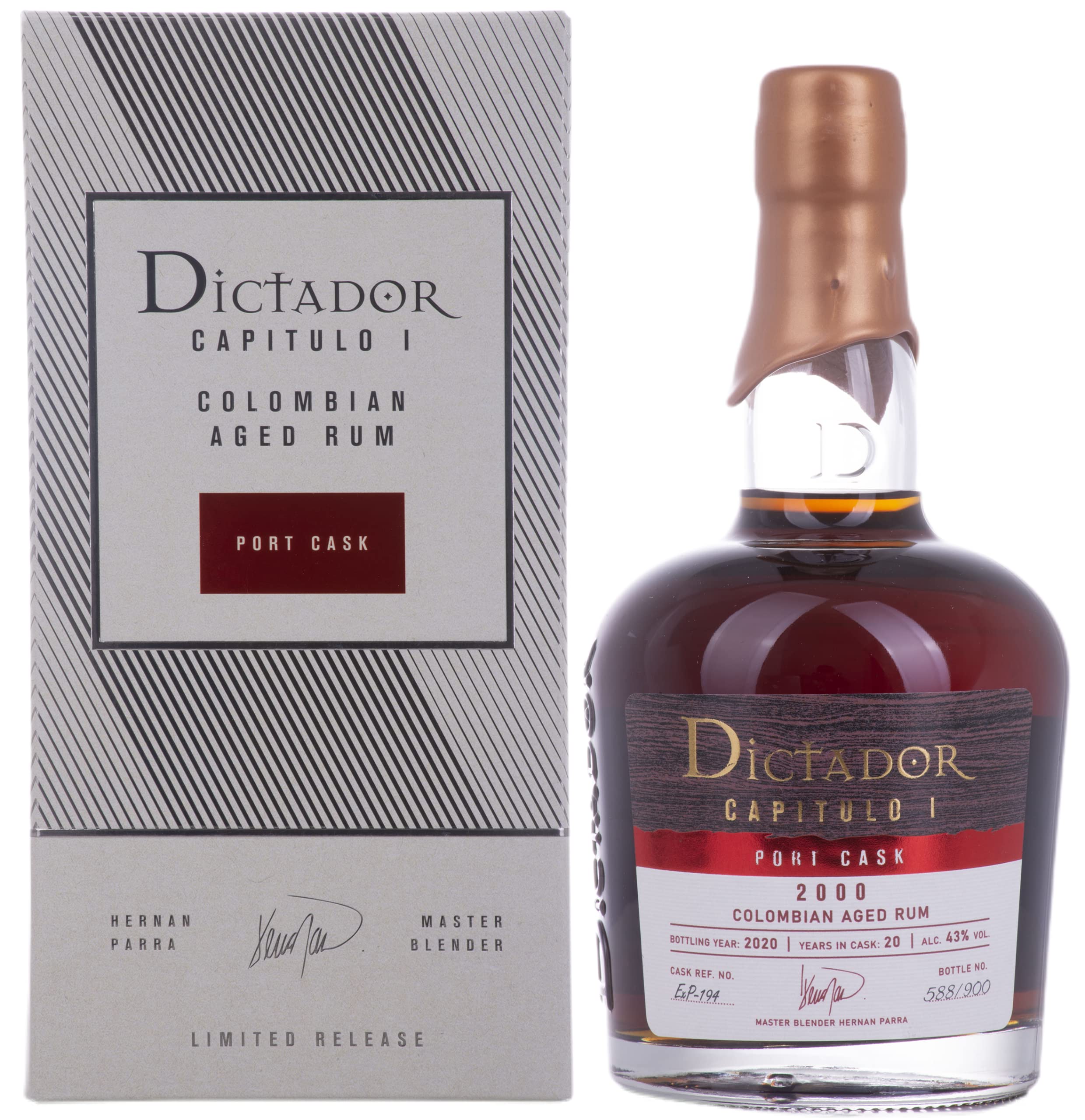 Dictador CAPITULO I 20 Years Old Port Cask Colombian Aged Rum 2000 43% — Piscosaveur